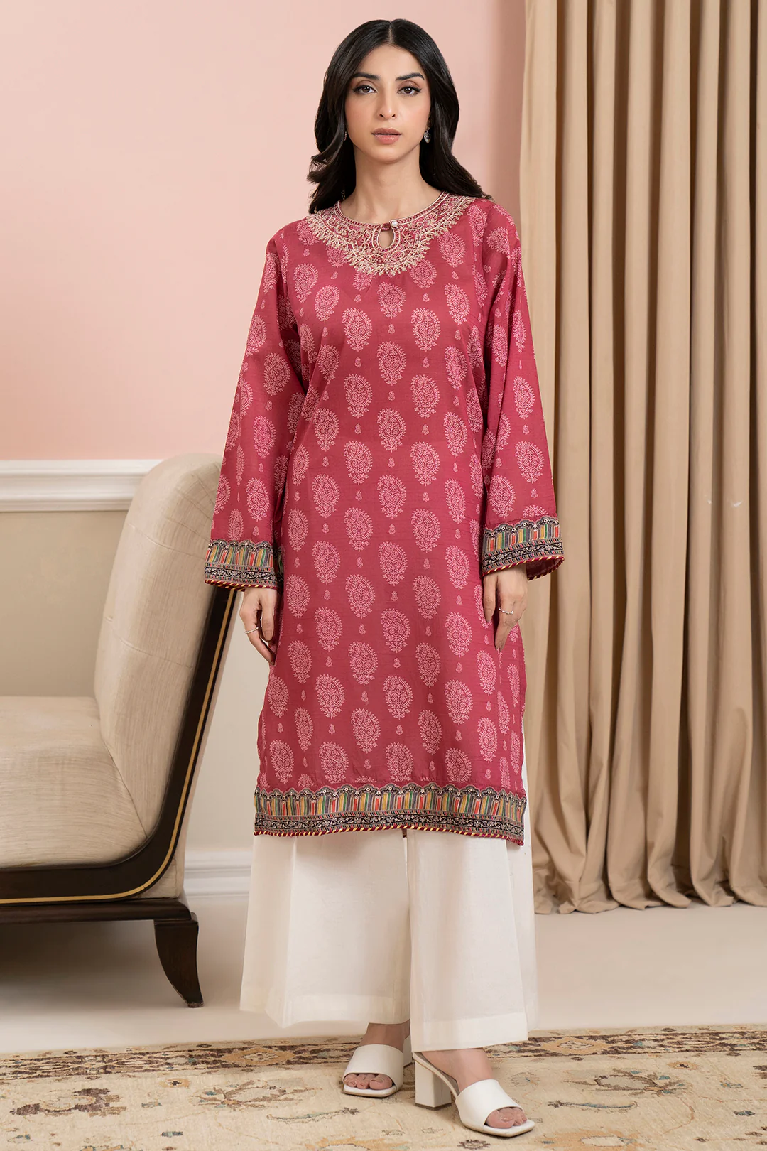 Embroidered Kurta - 3080 - Image 2