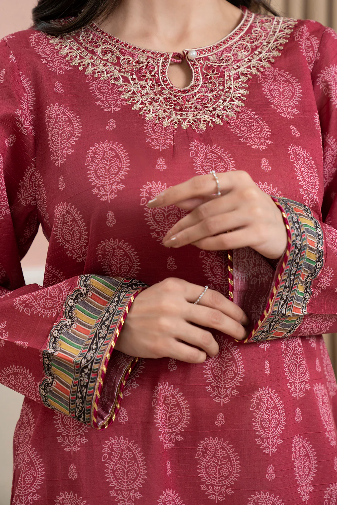 Embroidered Kurta - 3080 - Image 3