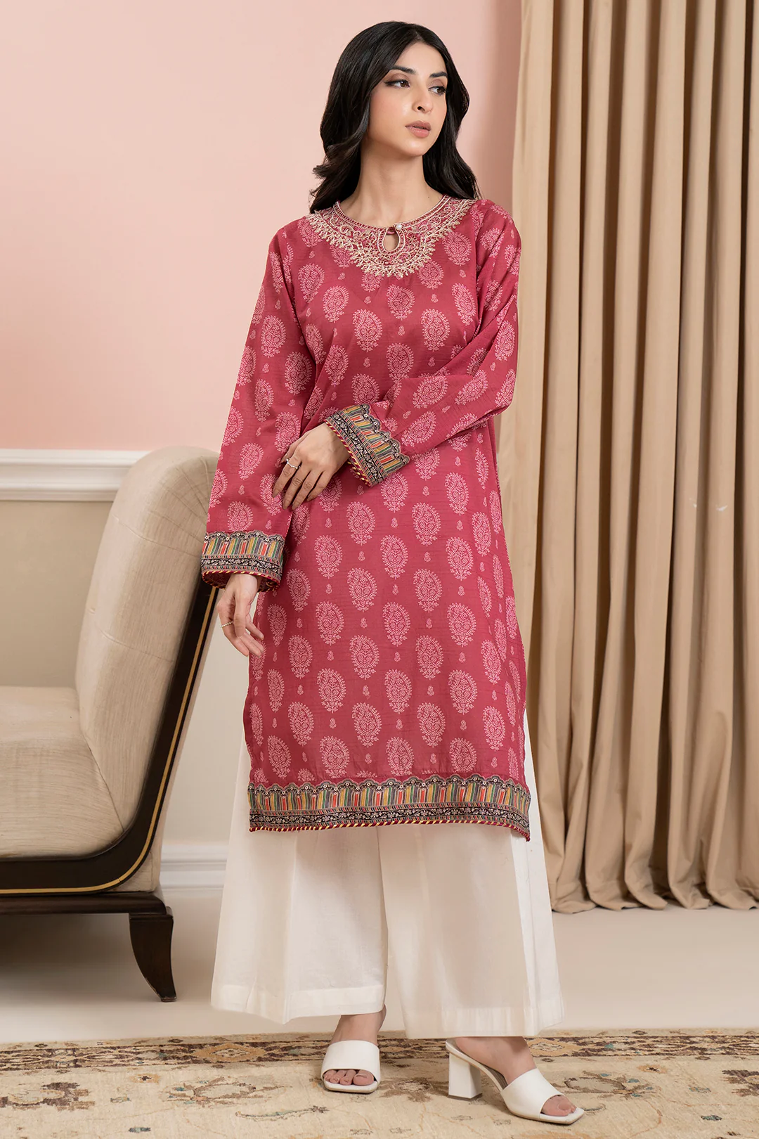 Embroidered Kurta - 3080 - Image 4