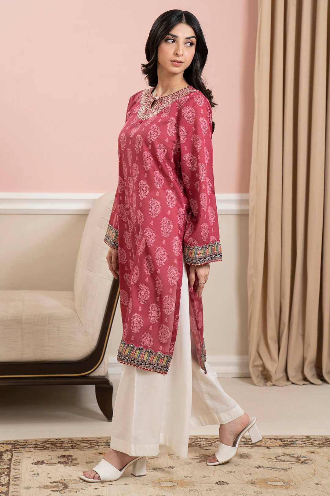 Embroidered Kurta - 3080 - Image 6