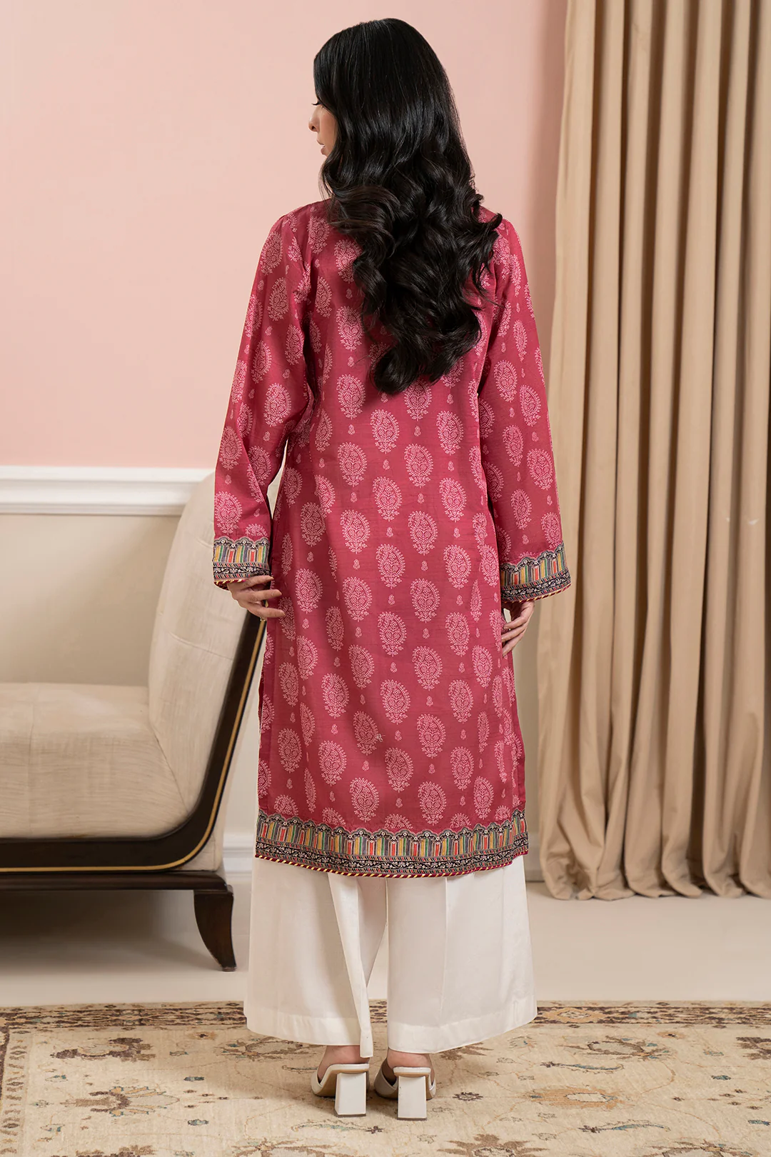Embroidered Kurta - 3080 - Image 8