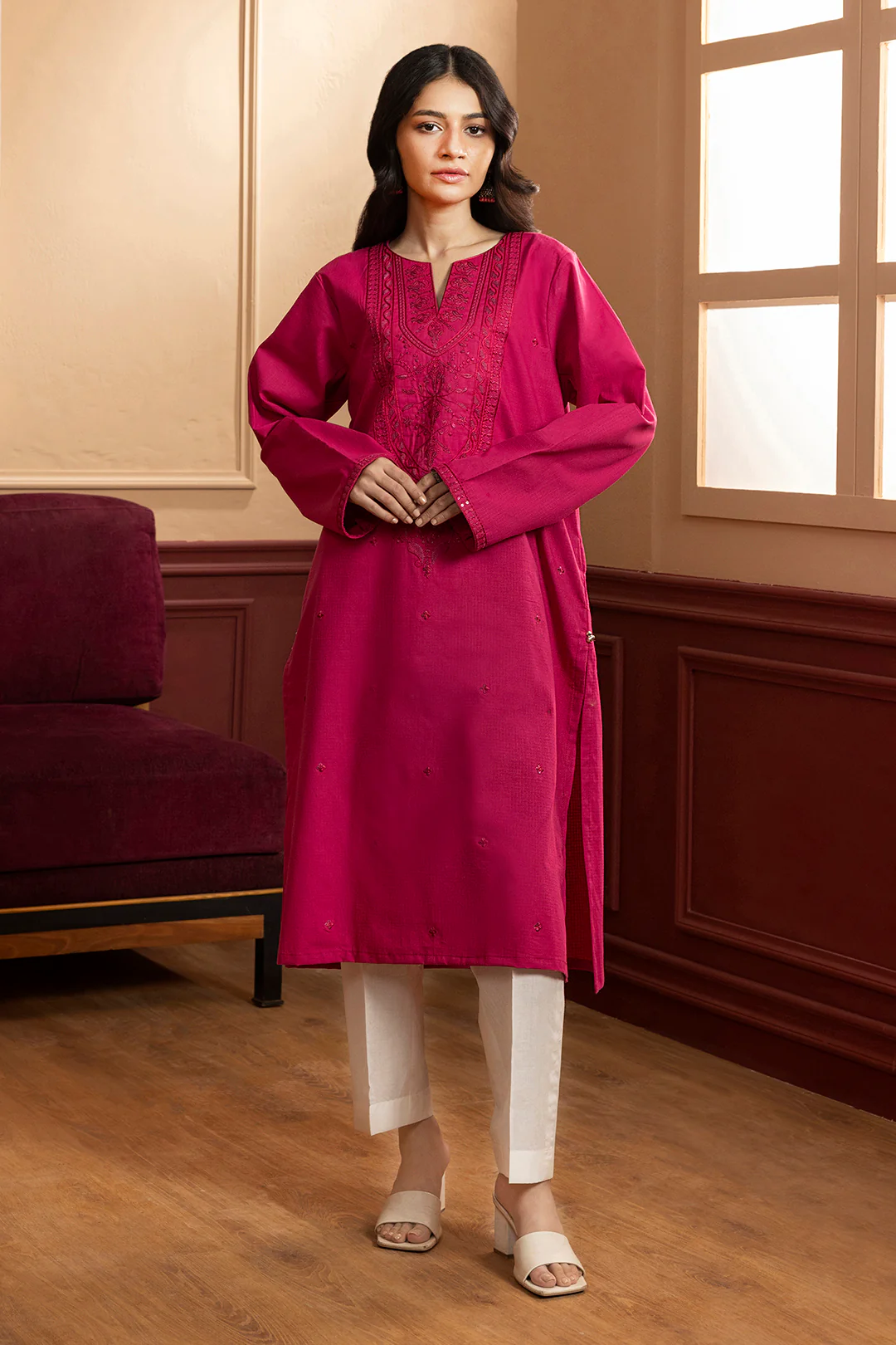 Embroidered Kurta - 3101 - Image 3
