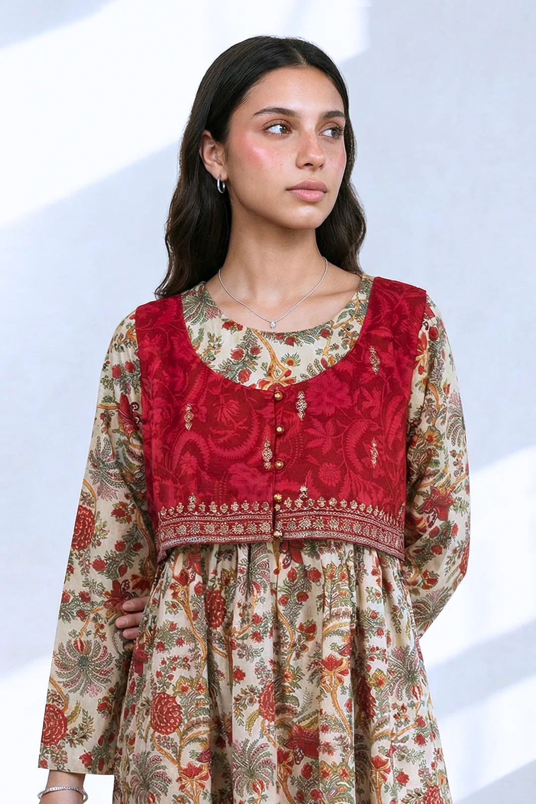 Embroidered Kurta - 2663 - Image 2
