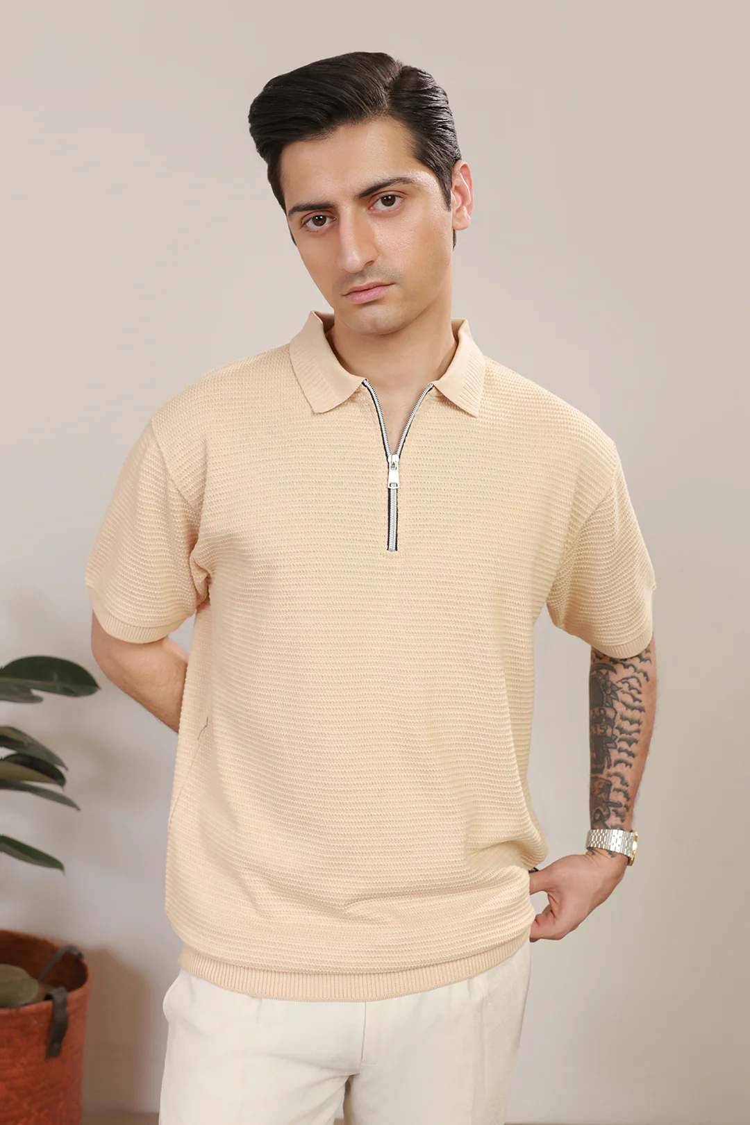 Loose Guage Zipper Polo - 6001 - Image 5