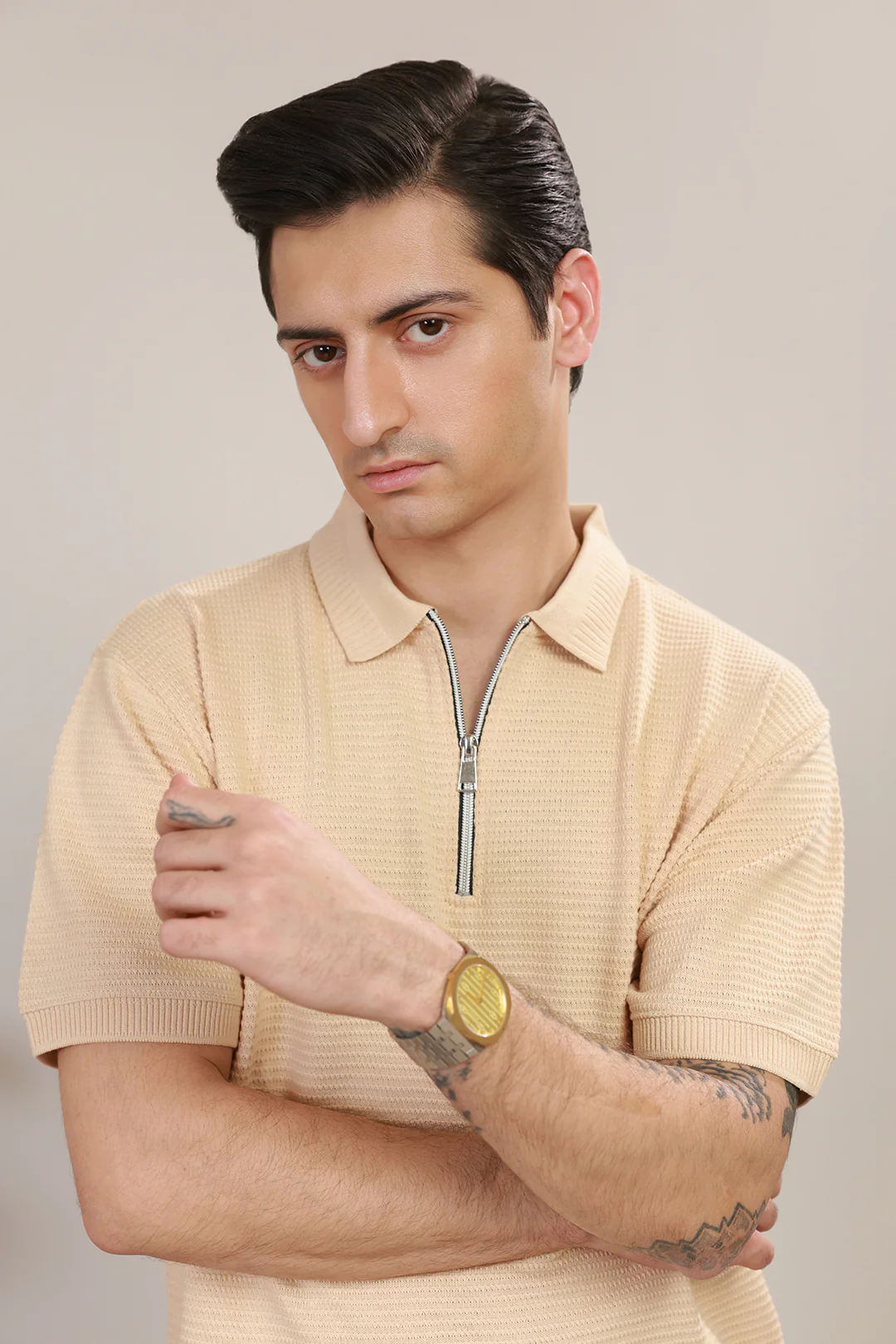 Loose Guage Zipper Polo - 6001 - Image 6