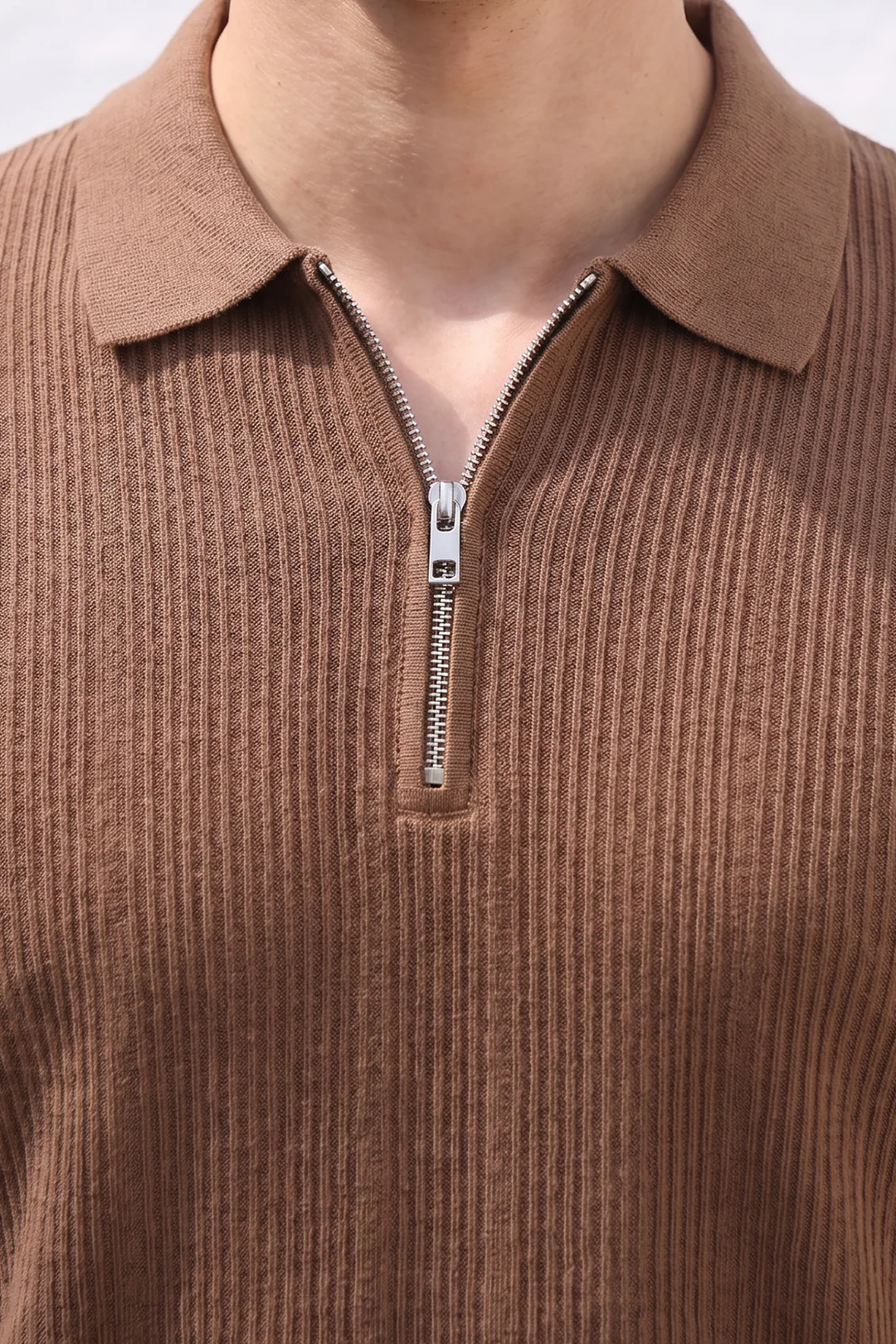 Loose Guage Zipper Polo - 6003 - Image 2