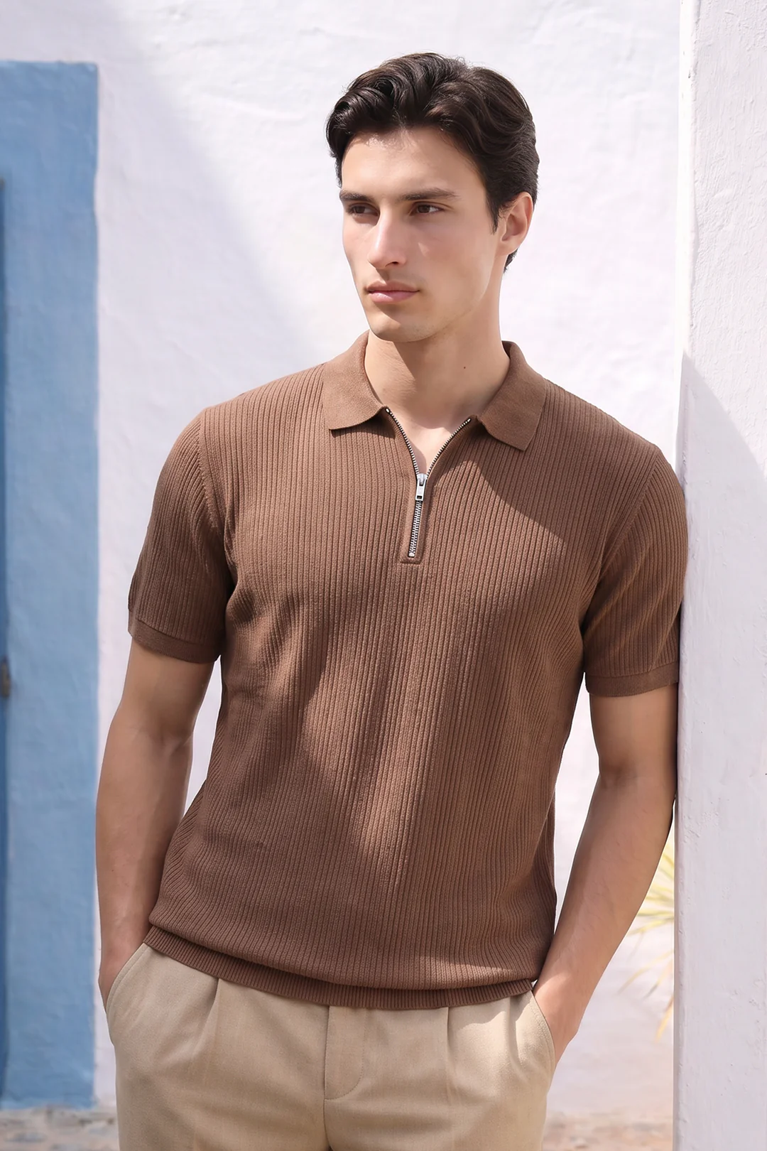 Loose Guage Zipper Polo - 6003 - Image 5
