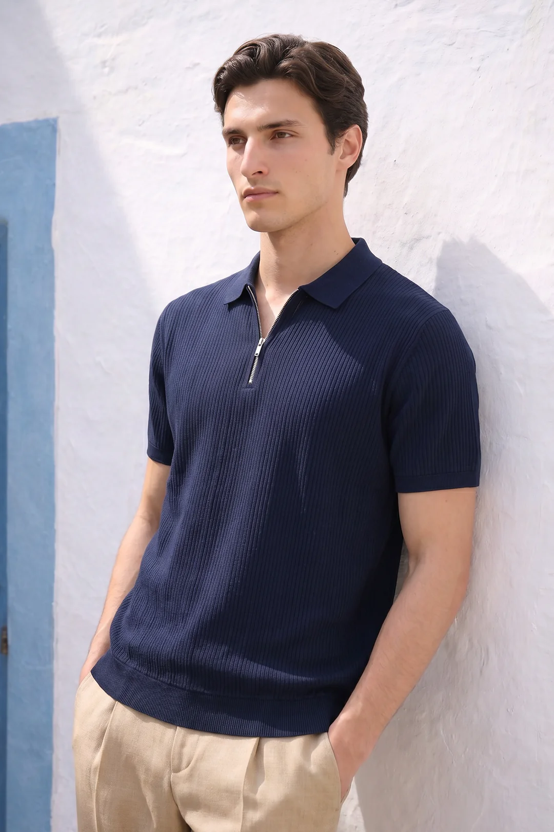 Loose Guage Zipper Polo - 6003 - Image 4