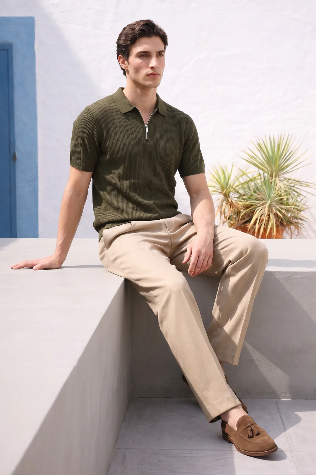 Loose Guage Zipper Polo - 6003 - Image 3