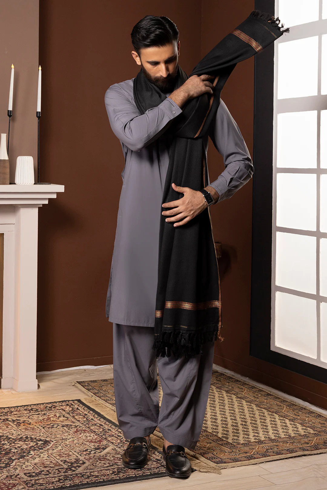 Men Shawl - 5001 - Image 3