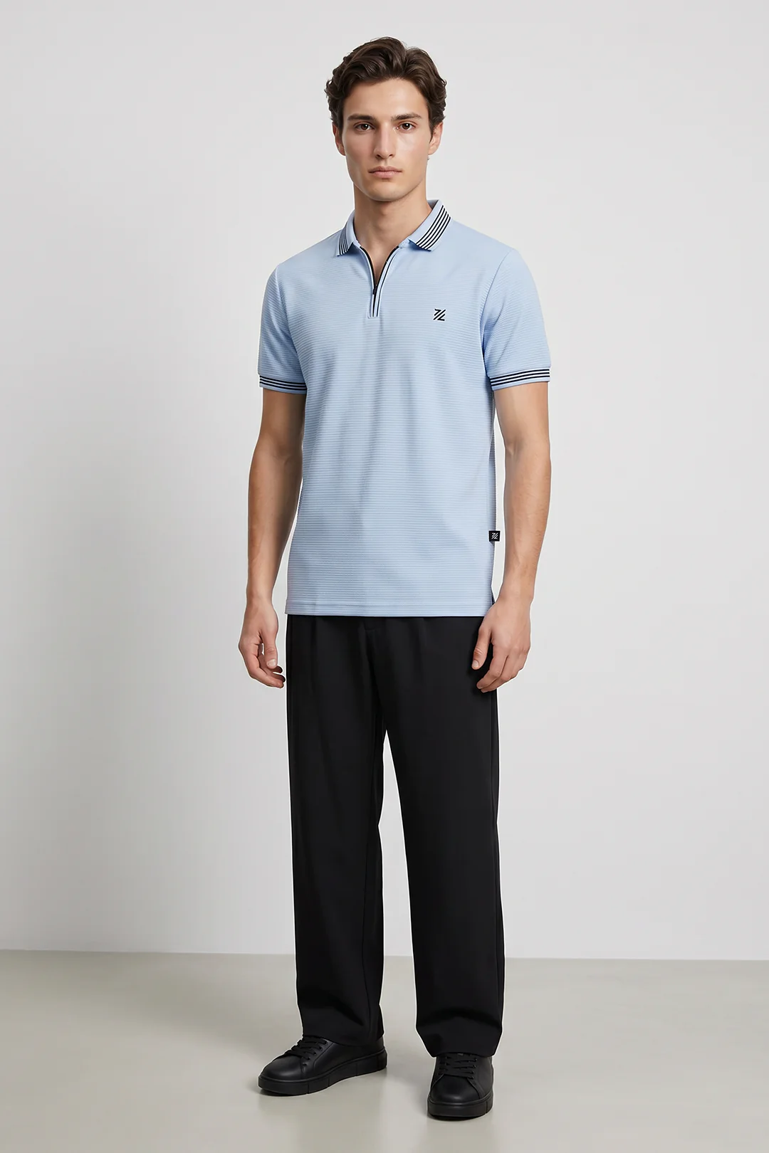 Ottoman Textured Polo - 6002