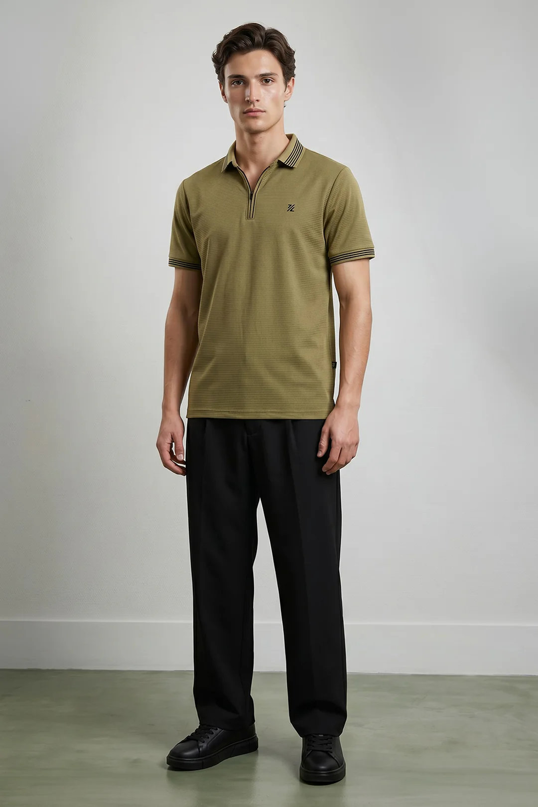 Ottoman Textured Polo - 6002