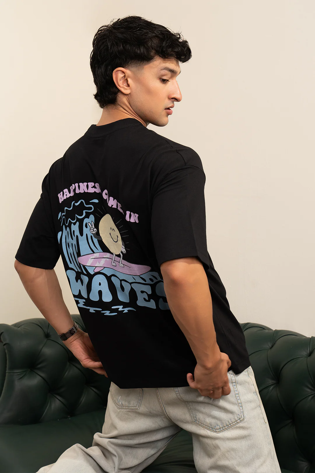 Oversized Graphic T-Shirt - D028 - Image 4