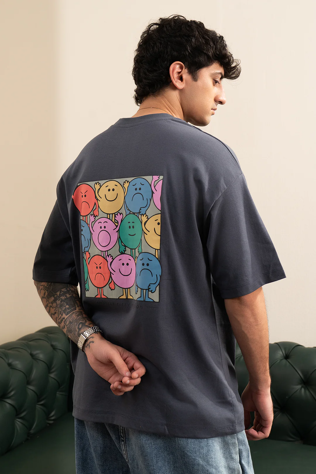 Oversized Graphic T-Shirt - D042 - Image 3