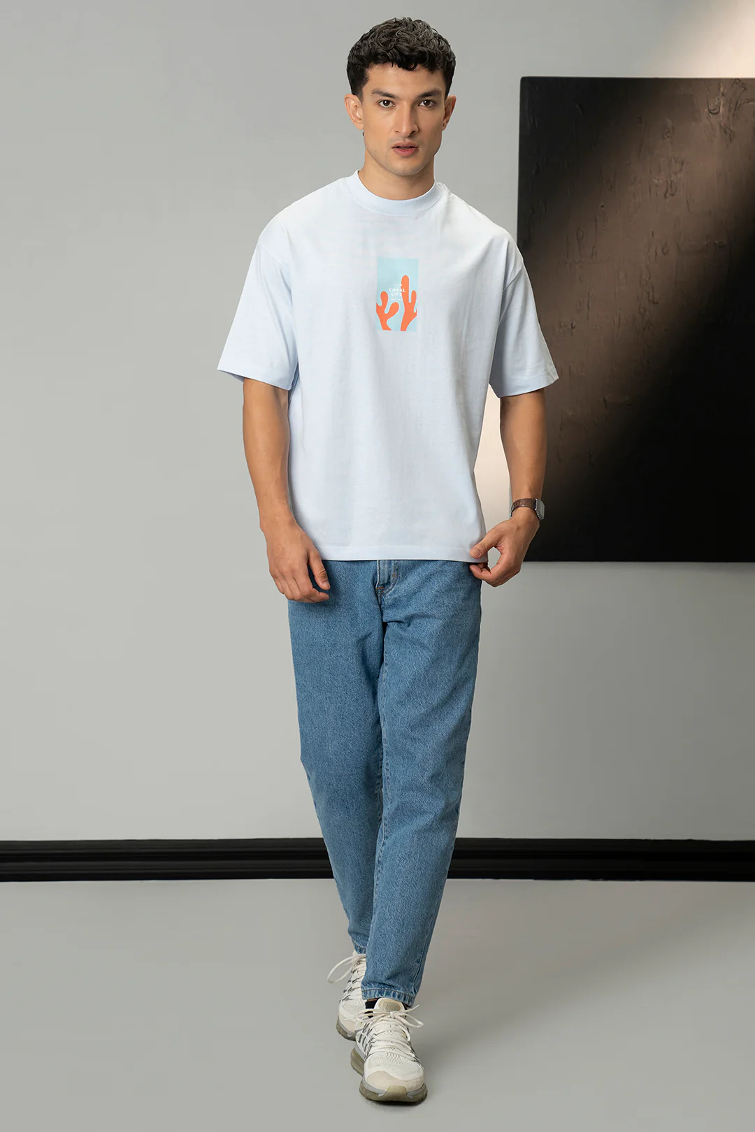 Oversized Graphic T-Shirt - D047 - Image 2
