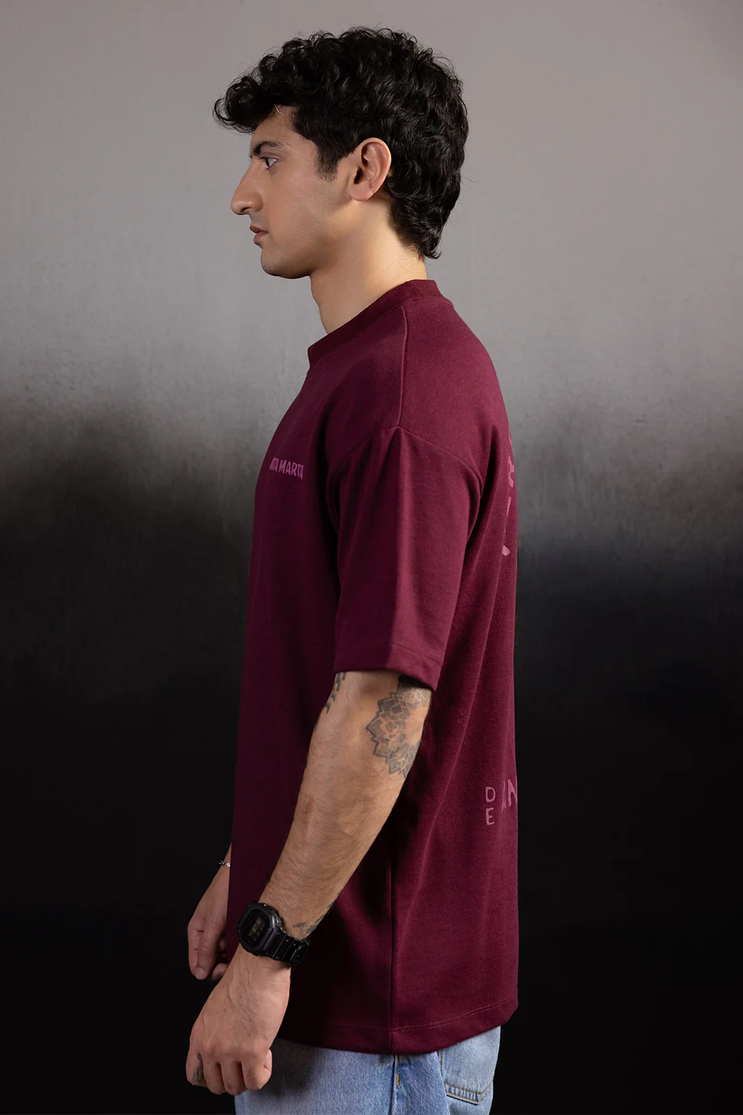 Oversized Graphic T-Shirt - D066 - Image 5