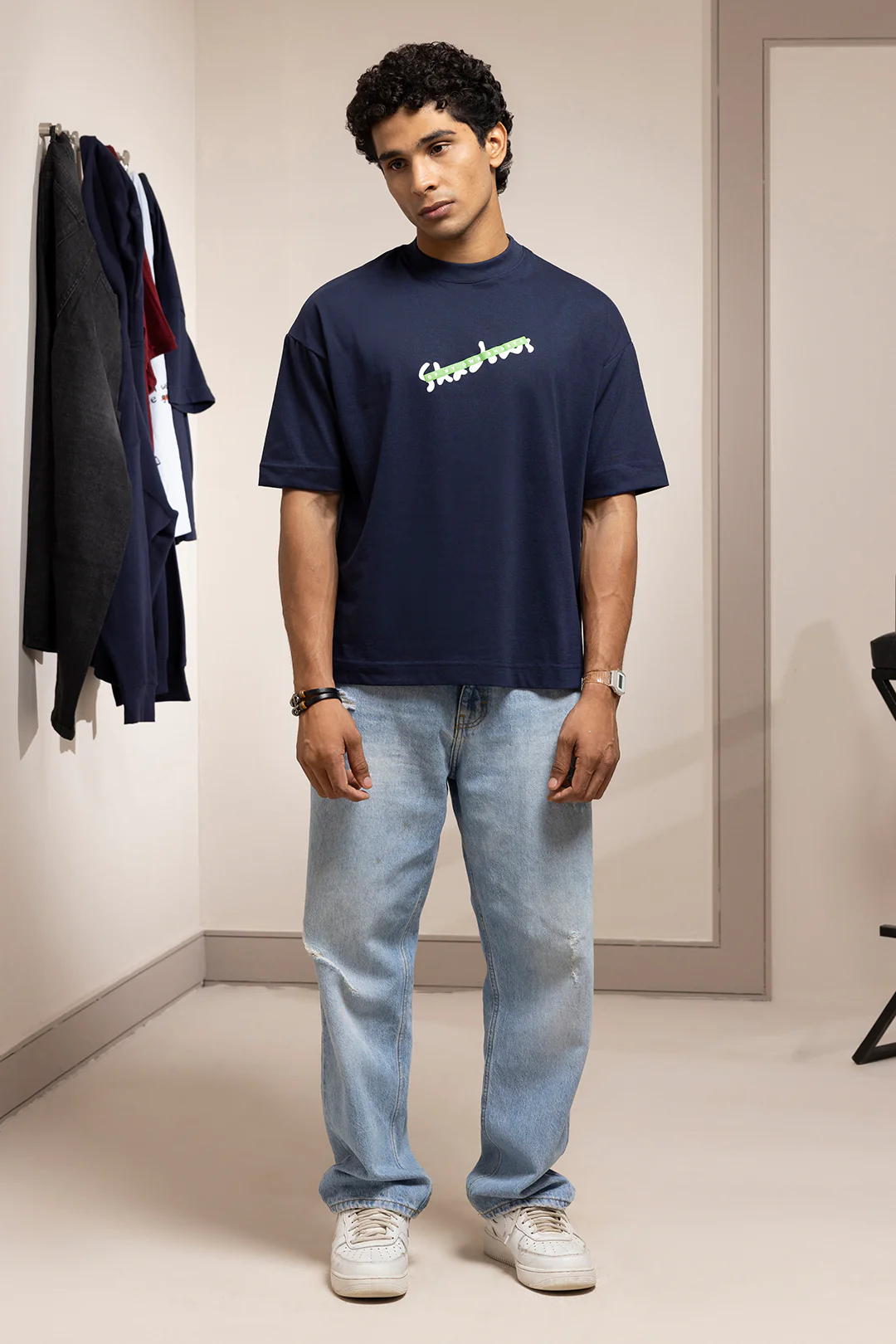 Oversized Graphic T-Shirt - D085 - Image 7