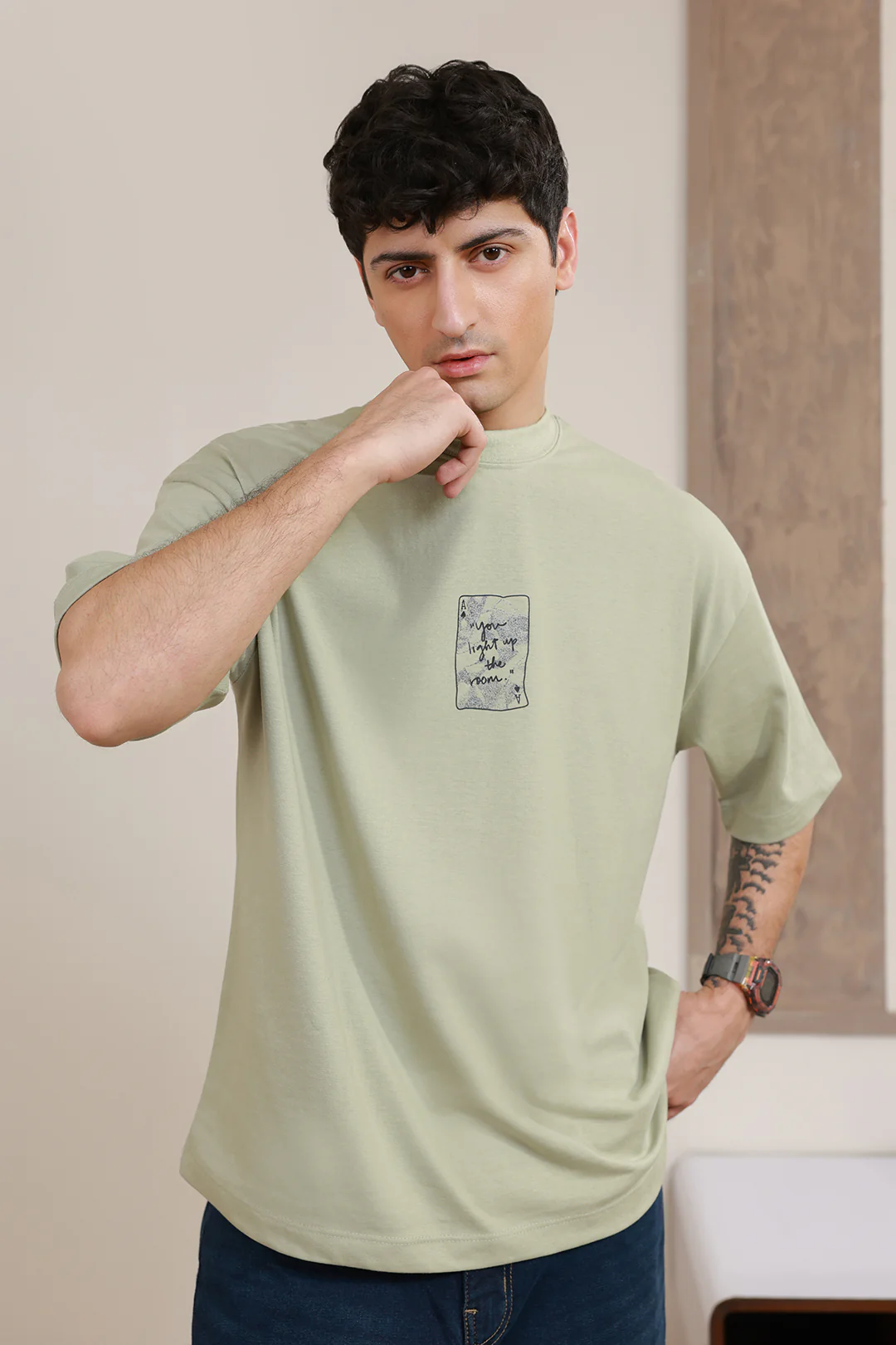 Oversized Graphic T-Shirt - D103 - Image 3