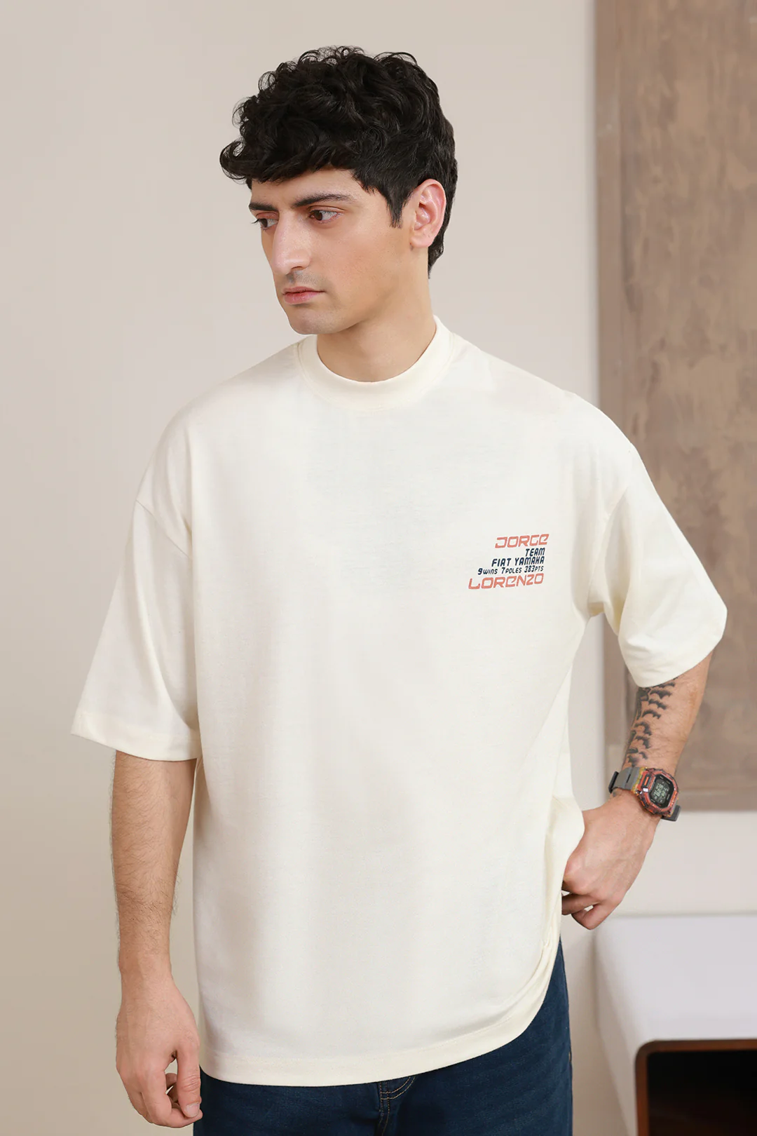 Oversized Graphic T-Shirt - D147 - Image 3