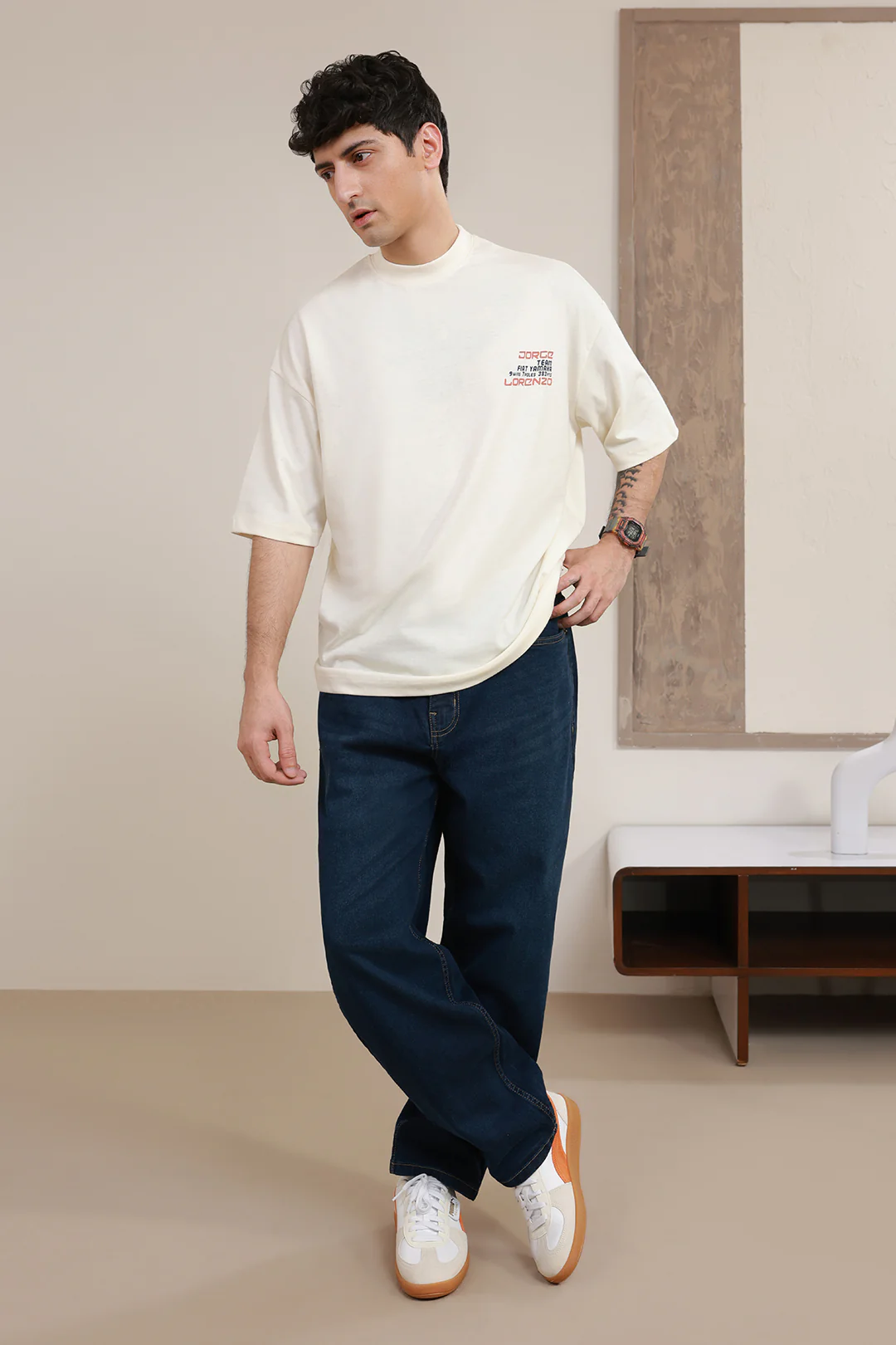 Oversized Graphic T-Shirt - D147 - Image 7