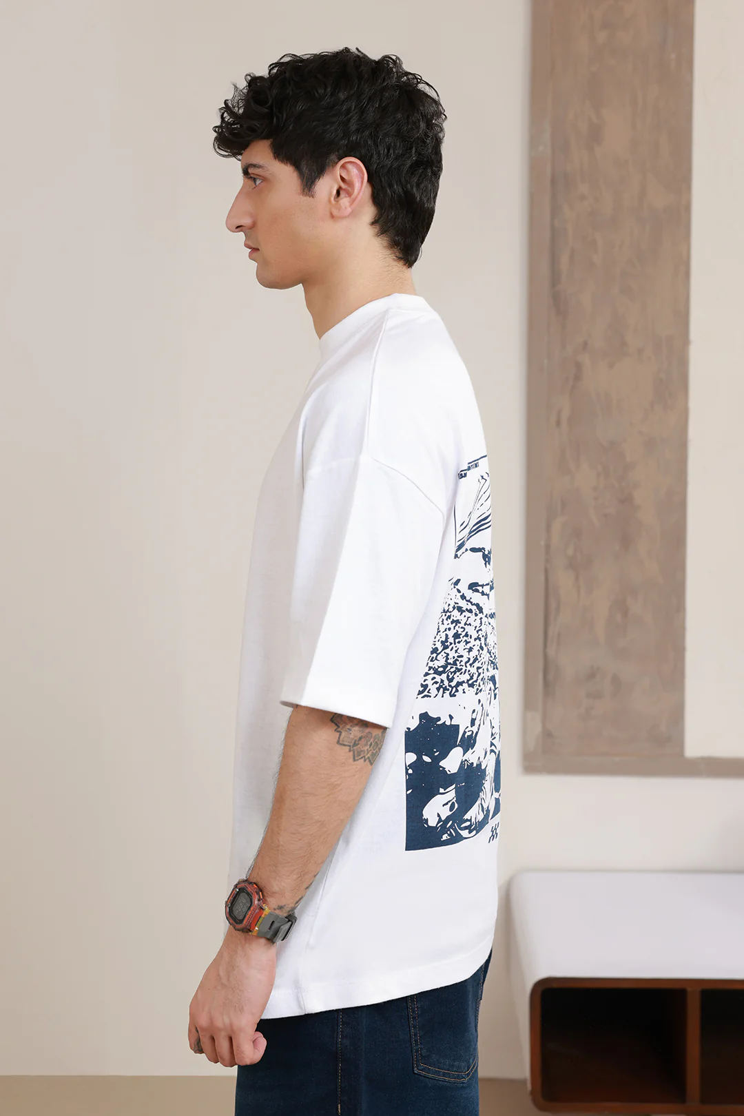 Oversized Graphic T-Shirt - D149 - Image 7