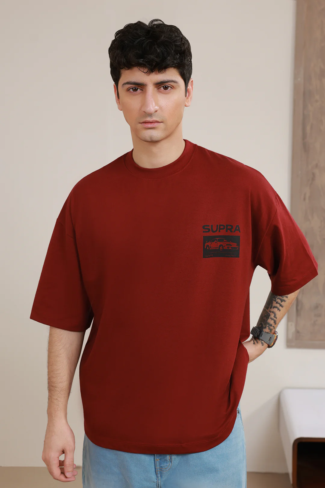 Oversized Graphic T-Shirt - D162 - Image 2