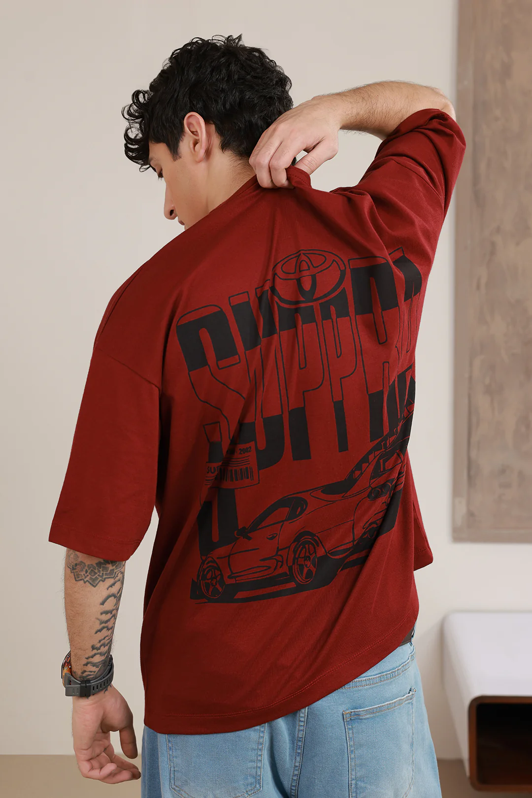 Oversized Graphic T-Shirt - D162 - Image 3