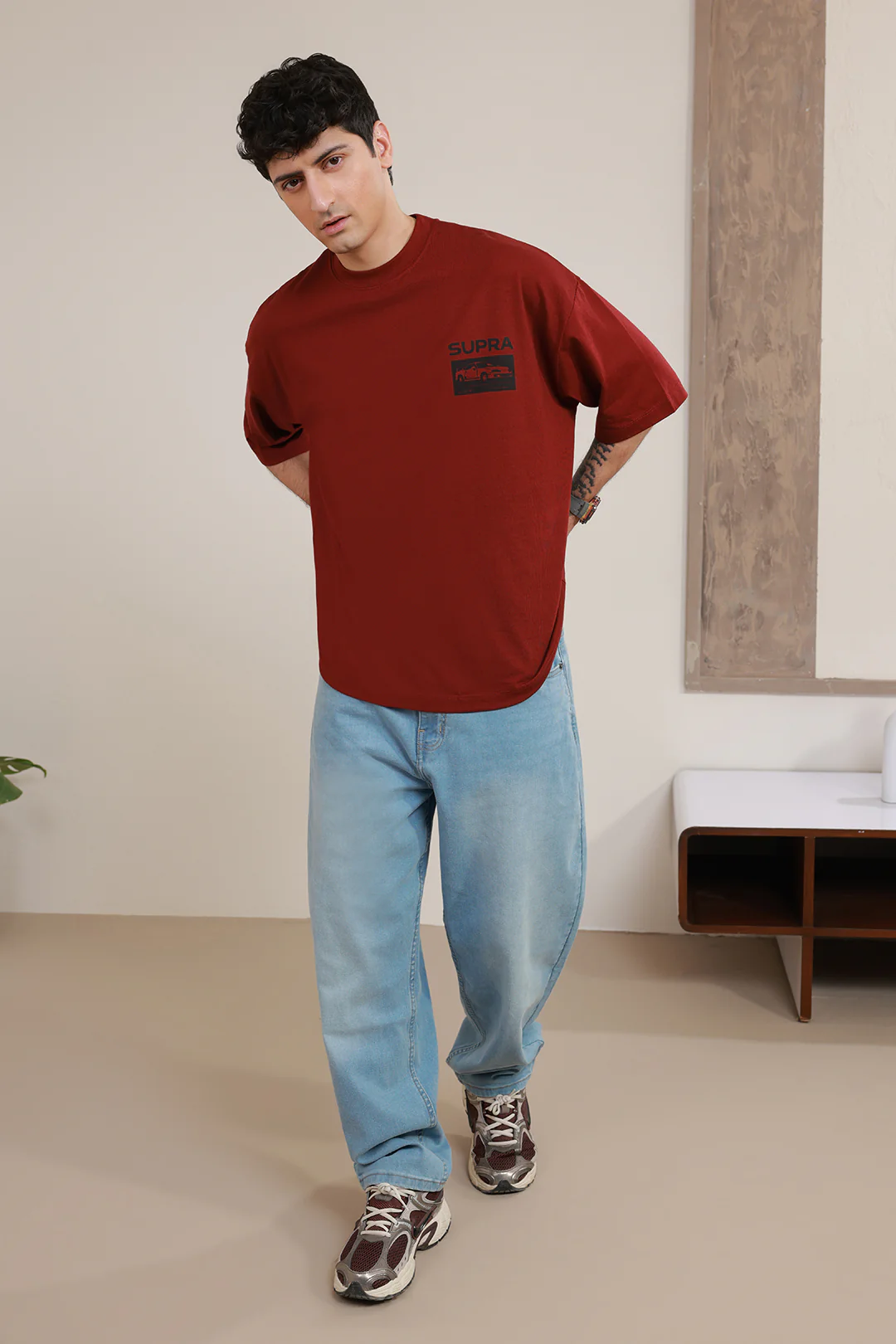 Oversized Graphic T-Shirt - D162 - Image 4