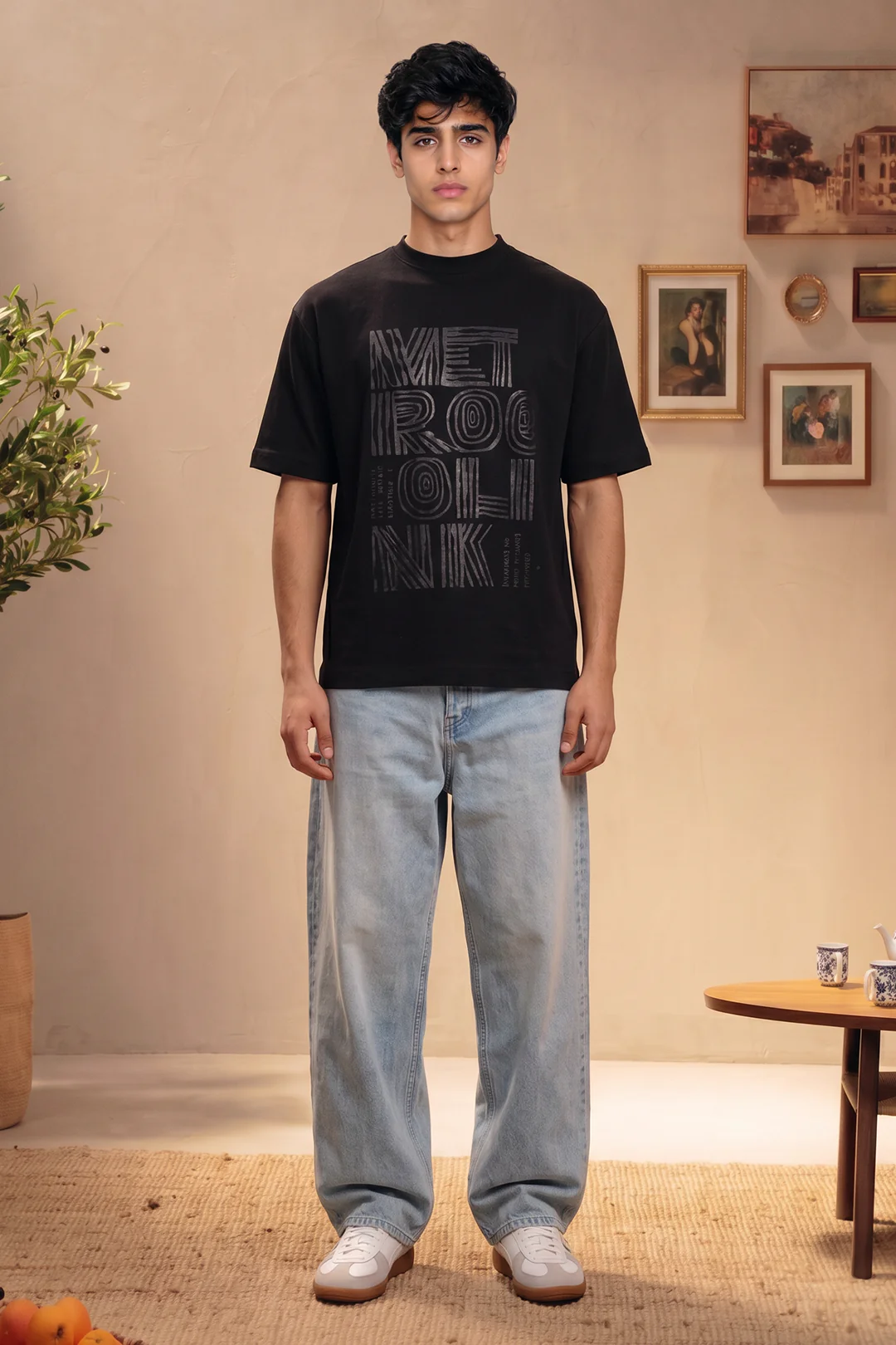 Oversized Graphic T-Shirt - D004 - Image 2