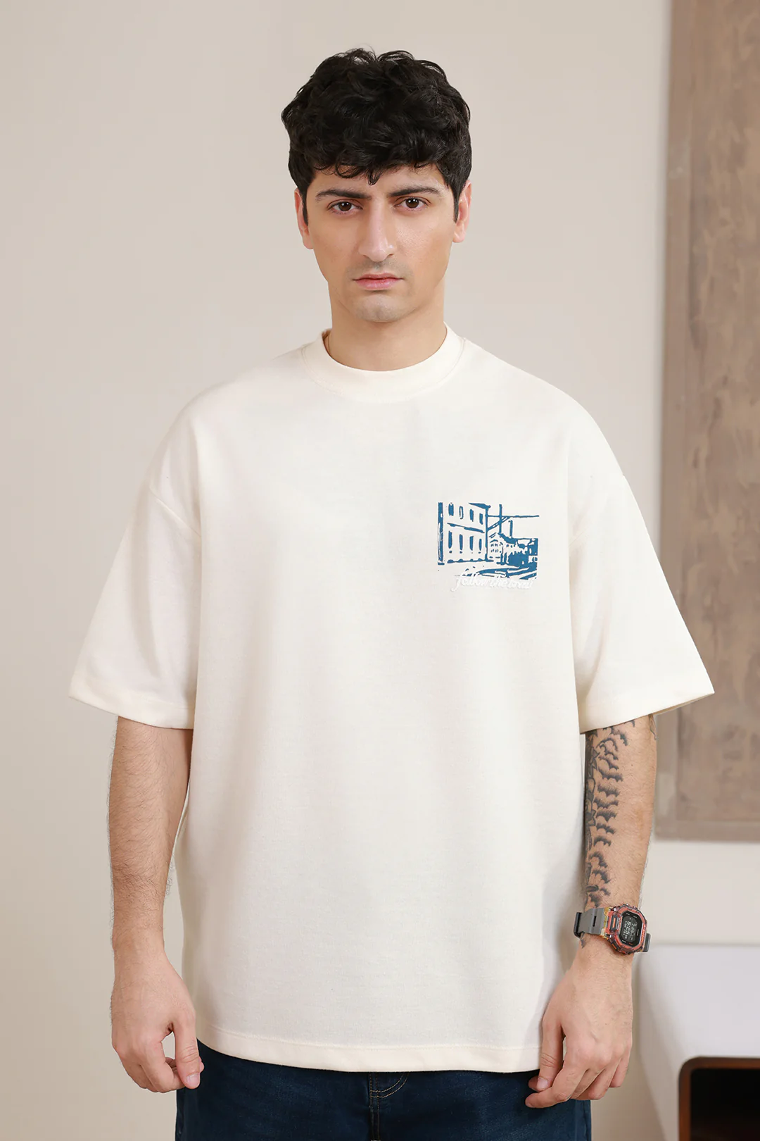 Oversized Graphic T-Shirt - D015 - Image 2