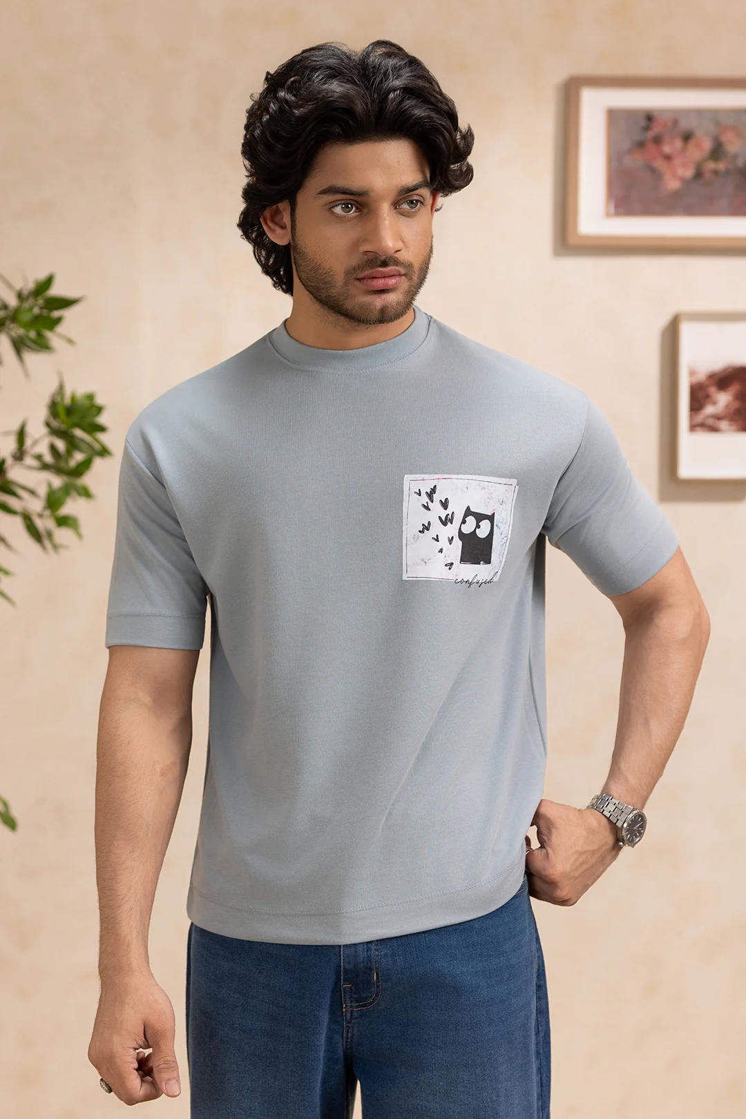 Oversized Graphic T-Shirt - D028 - Image 2