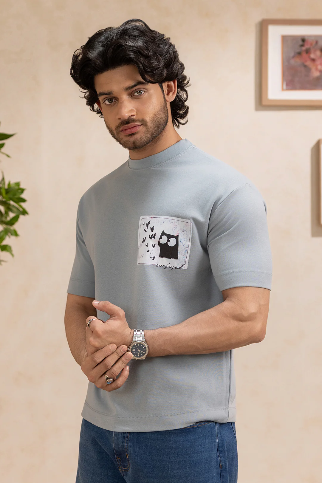Oversized Graphic T-Shirt - D028 - Image 5