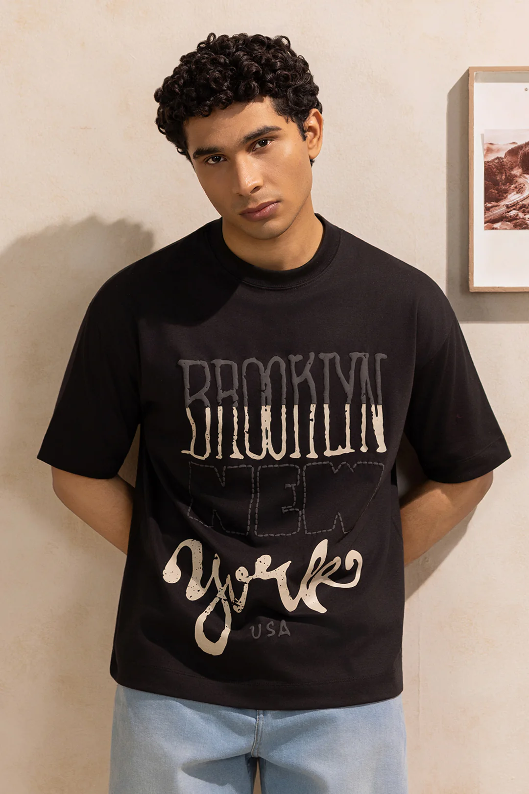 Oversized Graphic T-Shirt - D047 - Image 2