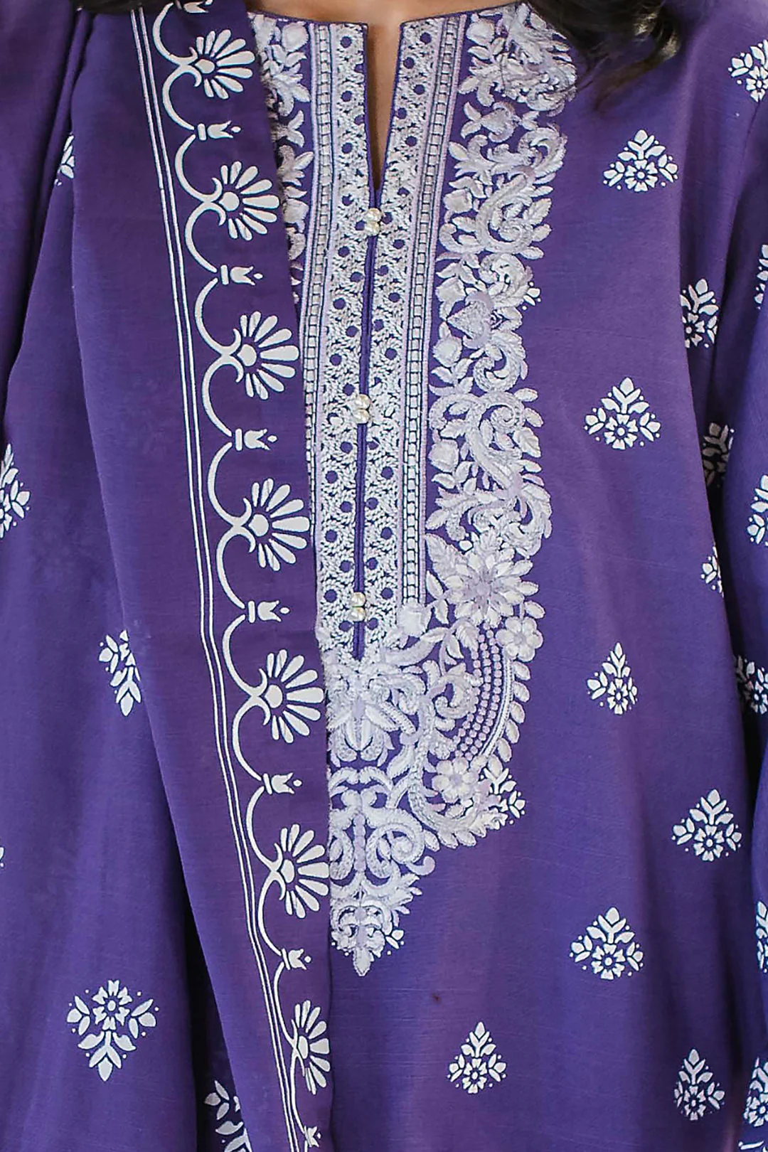 Embroidered Shirt Dupatta - 0068 - Image 4