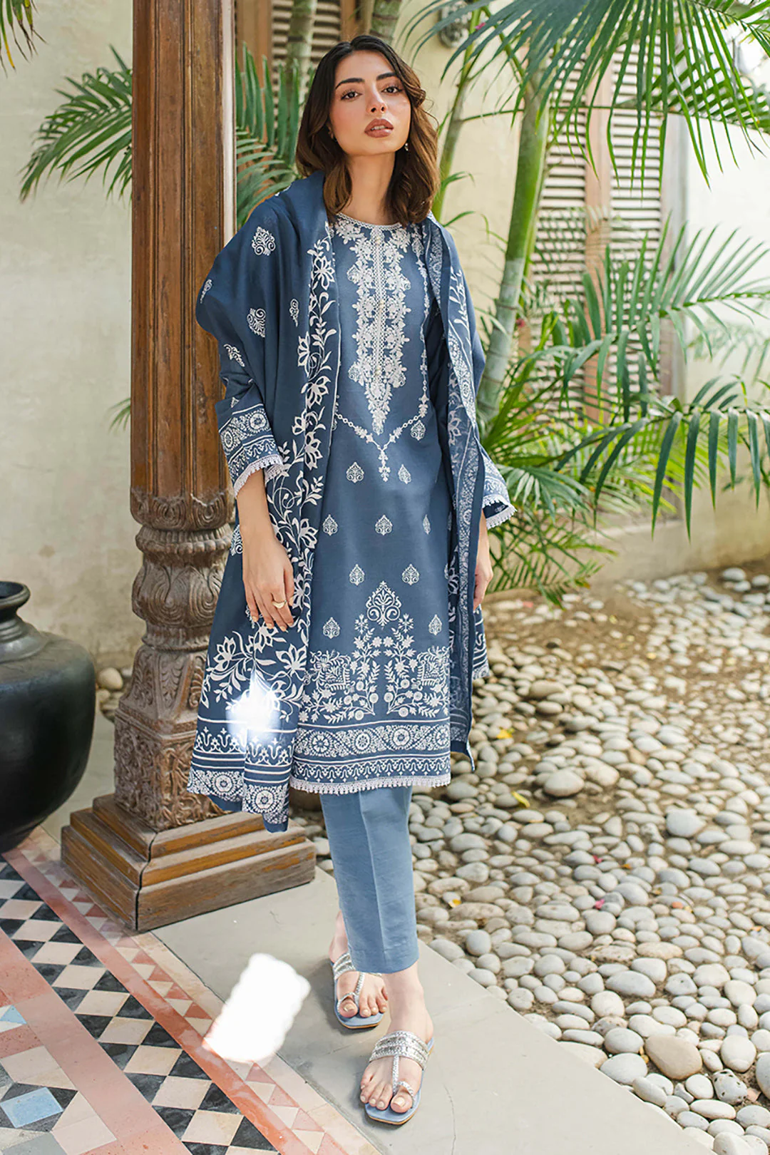 Embroidered Shirt Dupatta - 0069 - Image 2