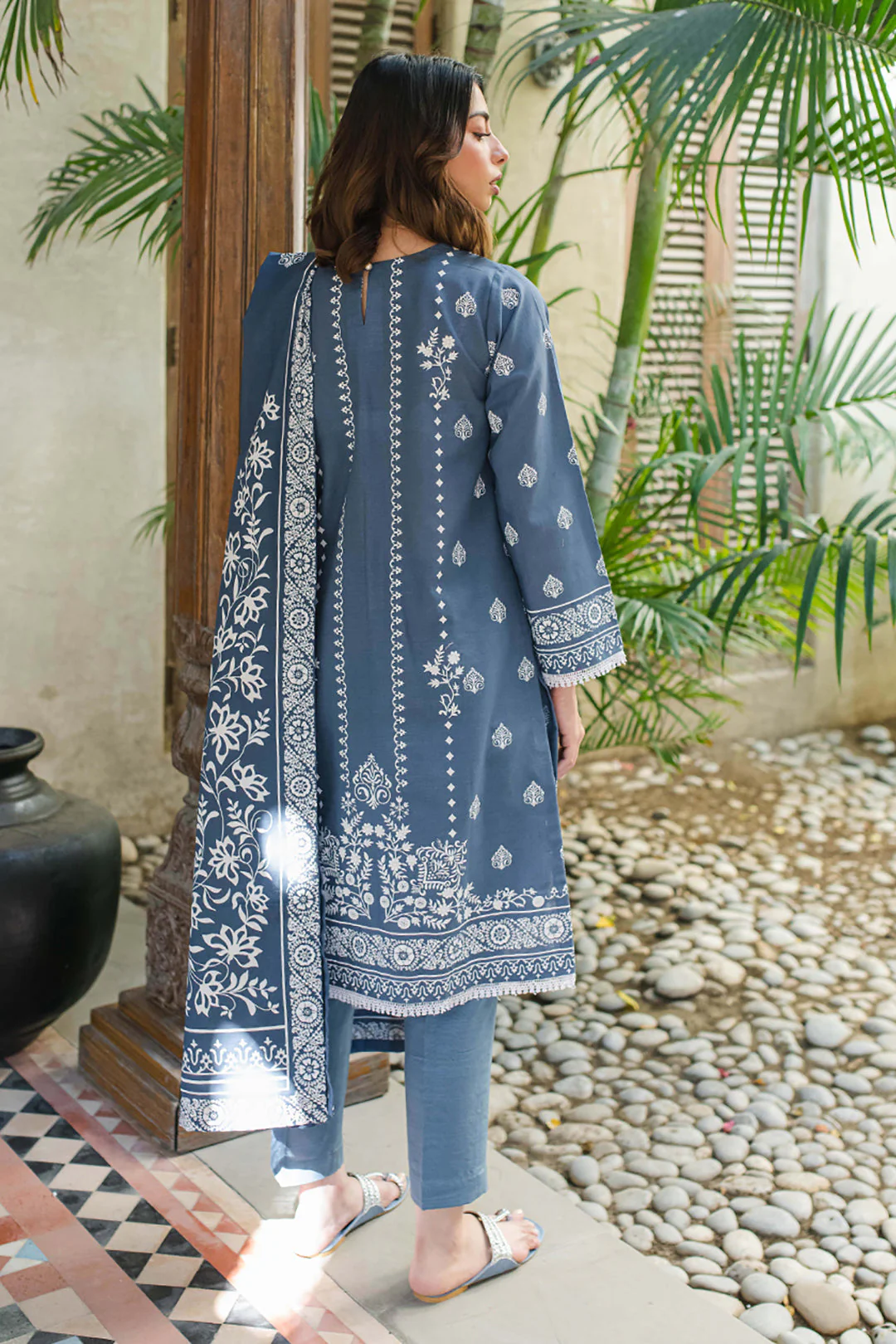 Embroidered Shirt Dupatta - 0069 - Image 5