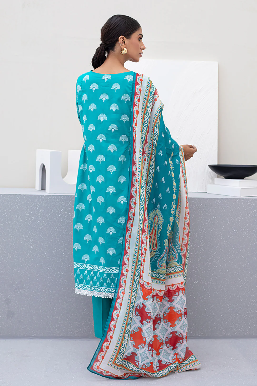 Embroidered Shirt Dupatta - 0391 - Image 5
