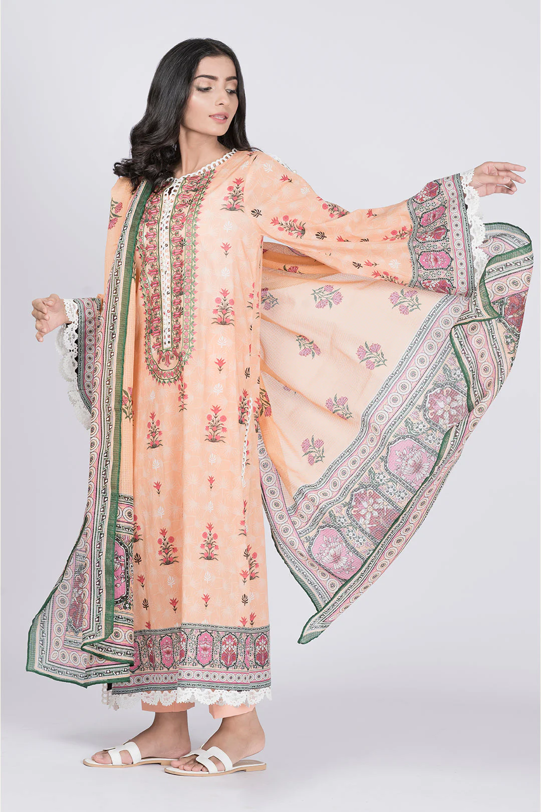 Embroidered Shirt Dupatta - 0573 - Image 2
