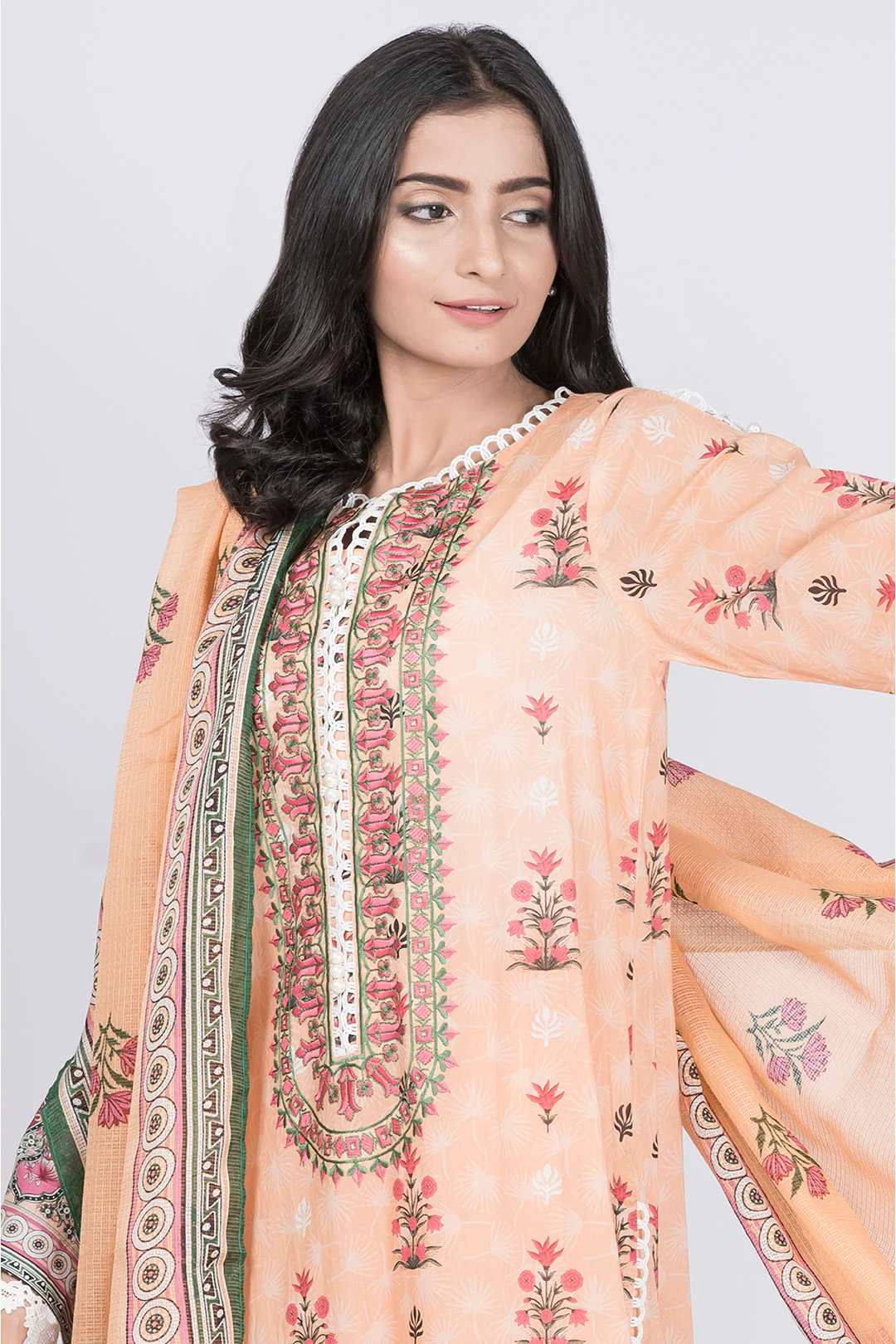 Embroidered Shirt Dupatta - 0573 - Image 5