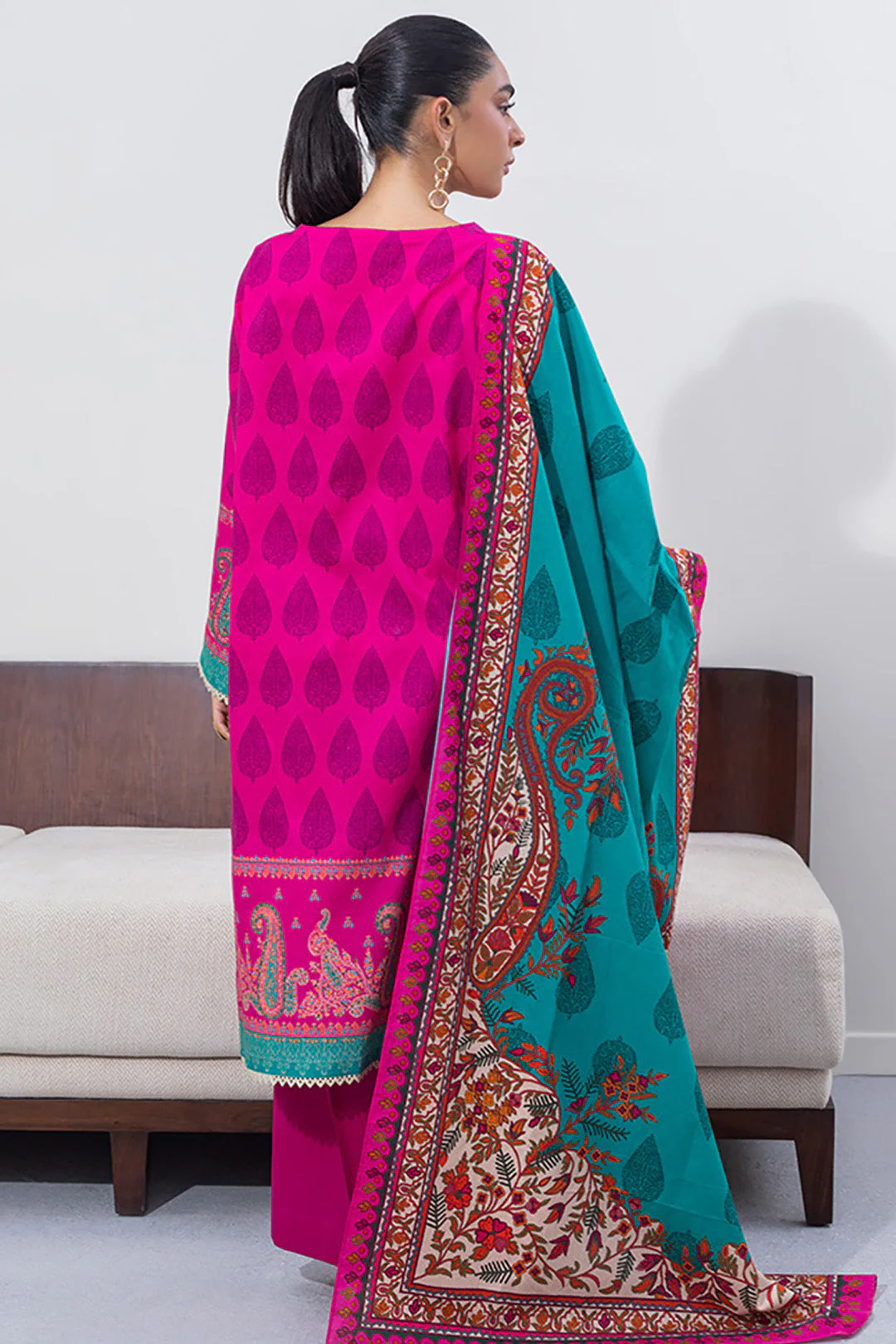 Embroidered Shirt Dupatta - 0613 - Image 5