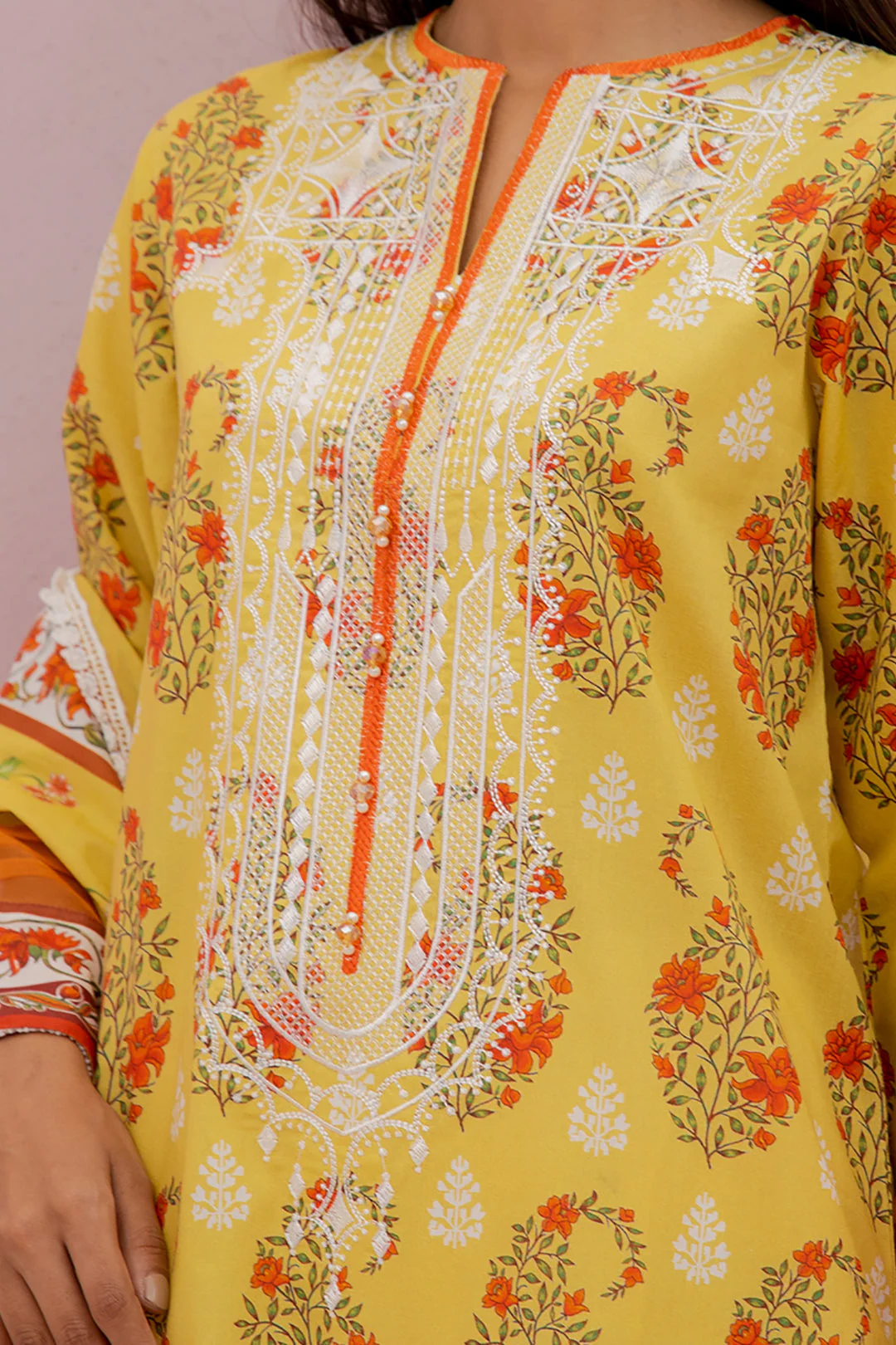 Embroidered Shirt Dupatta - 0871 - Image 4