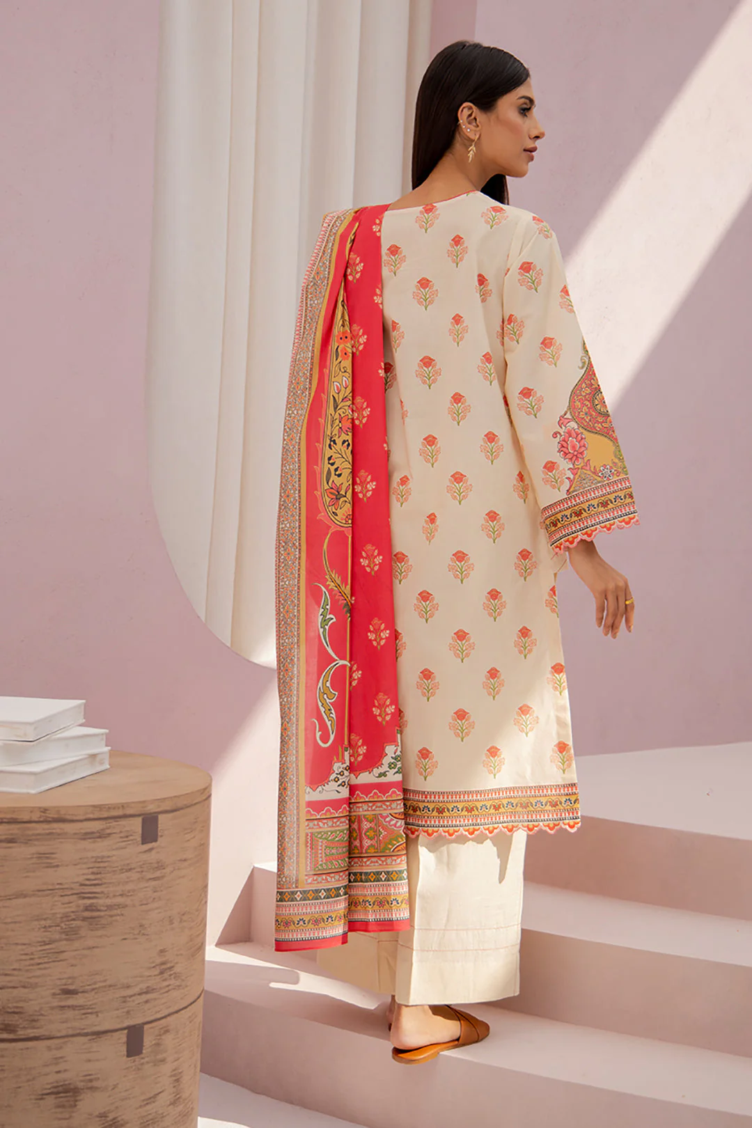 Embroidered Shirt Dupatta - 0872 - Image 5