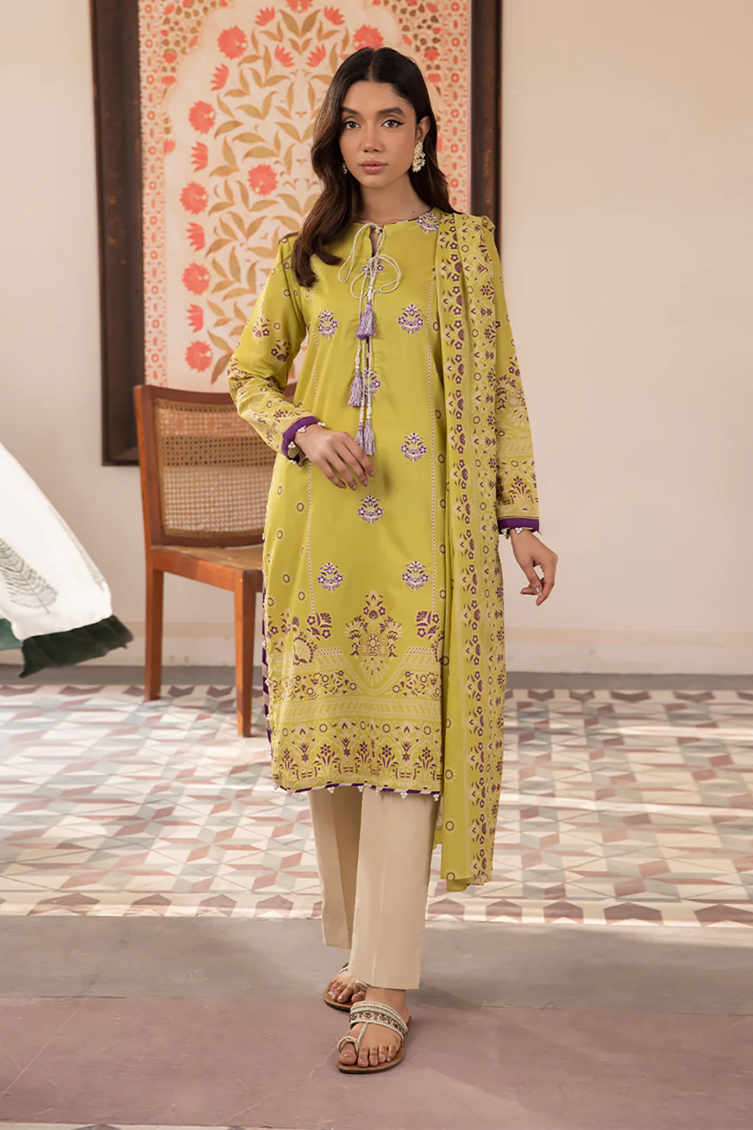 Embroidered Shirt Dupatta - 1032 - Image 5