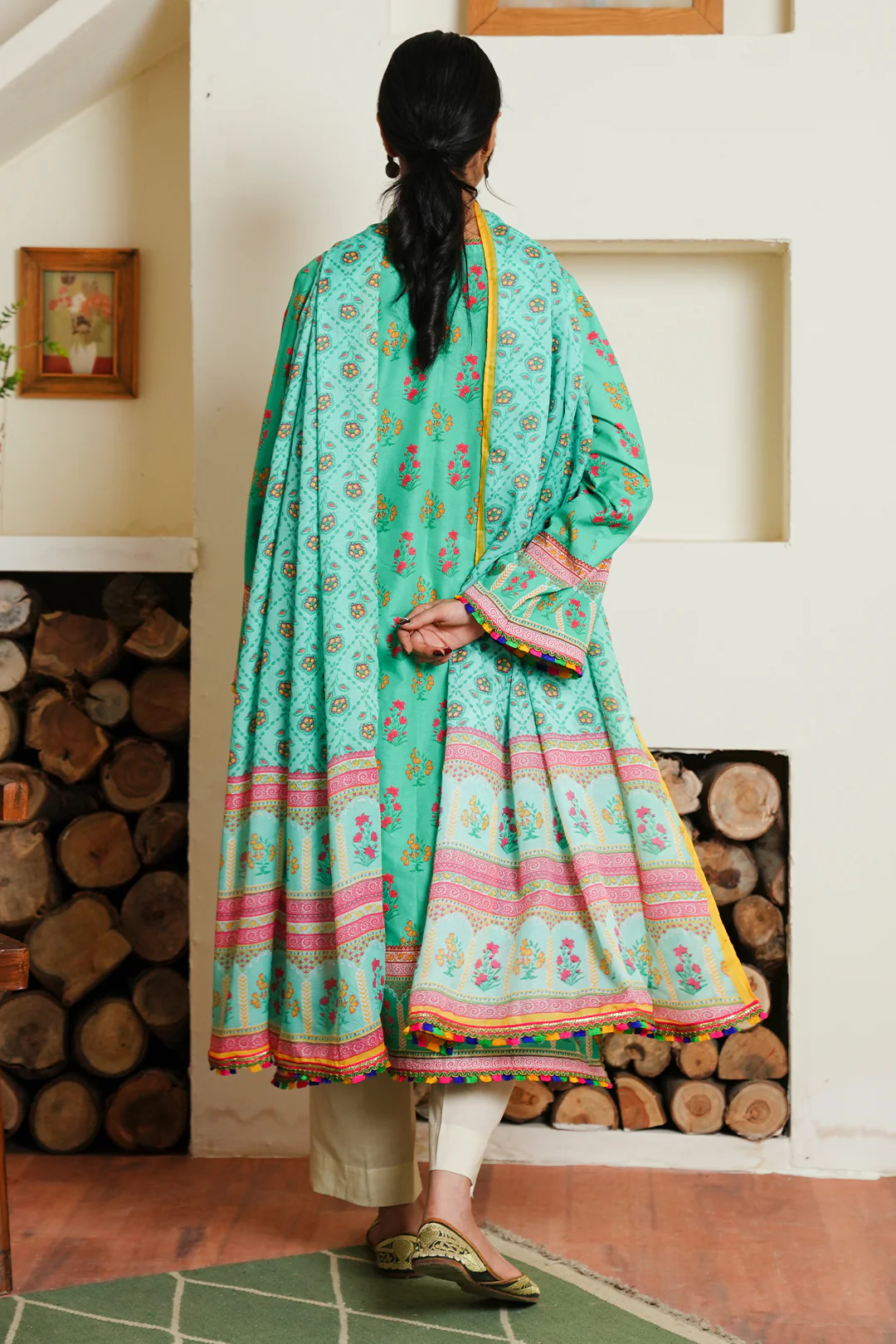 Embroidered Shirt Dupatta - 0019 - Image 5