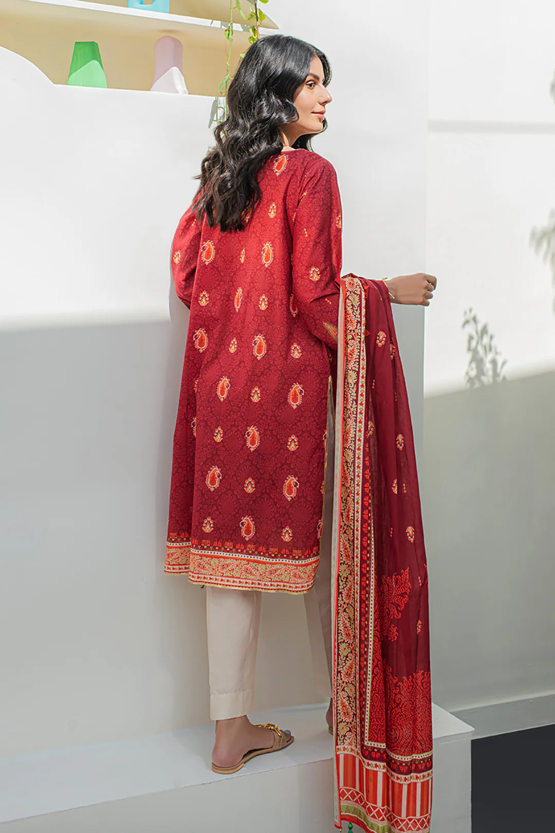 Embroidered Shirt Dupatta - 1025 - Image 5