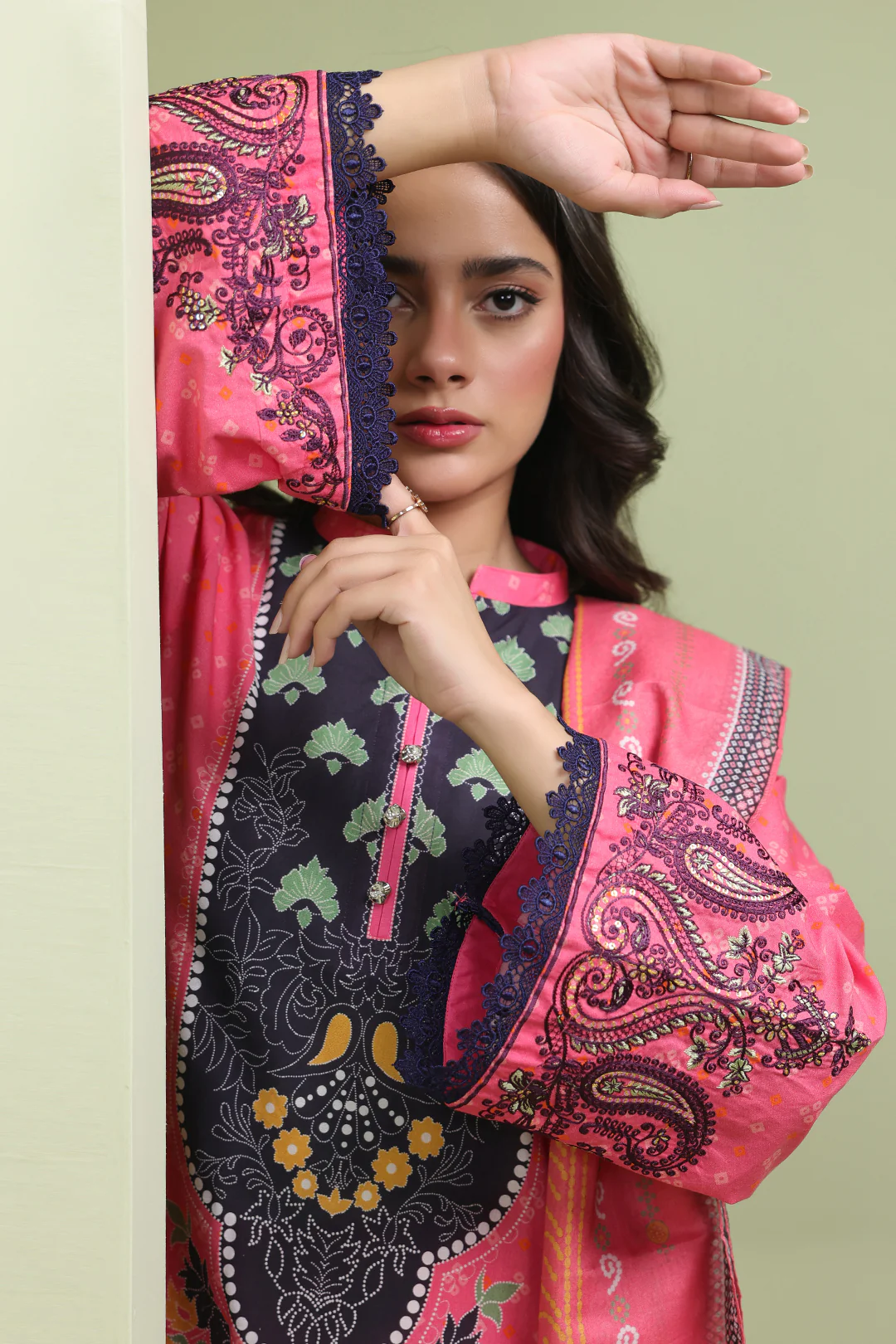 Embroidered Shirt Dupatta - 1171 - Image 2