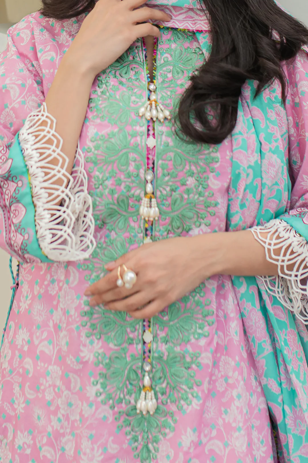 Embroidered Shirt Dupatta - 1175 - Image 4