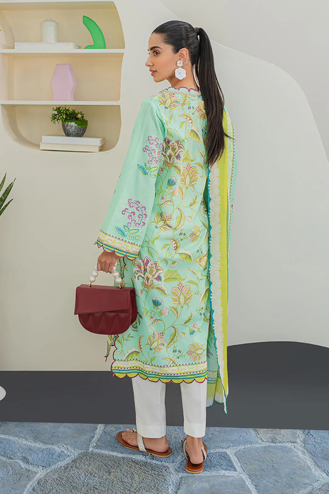Embroidered Shirt Dupatta - 1179 - Image 5