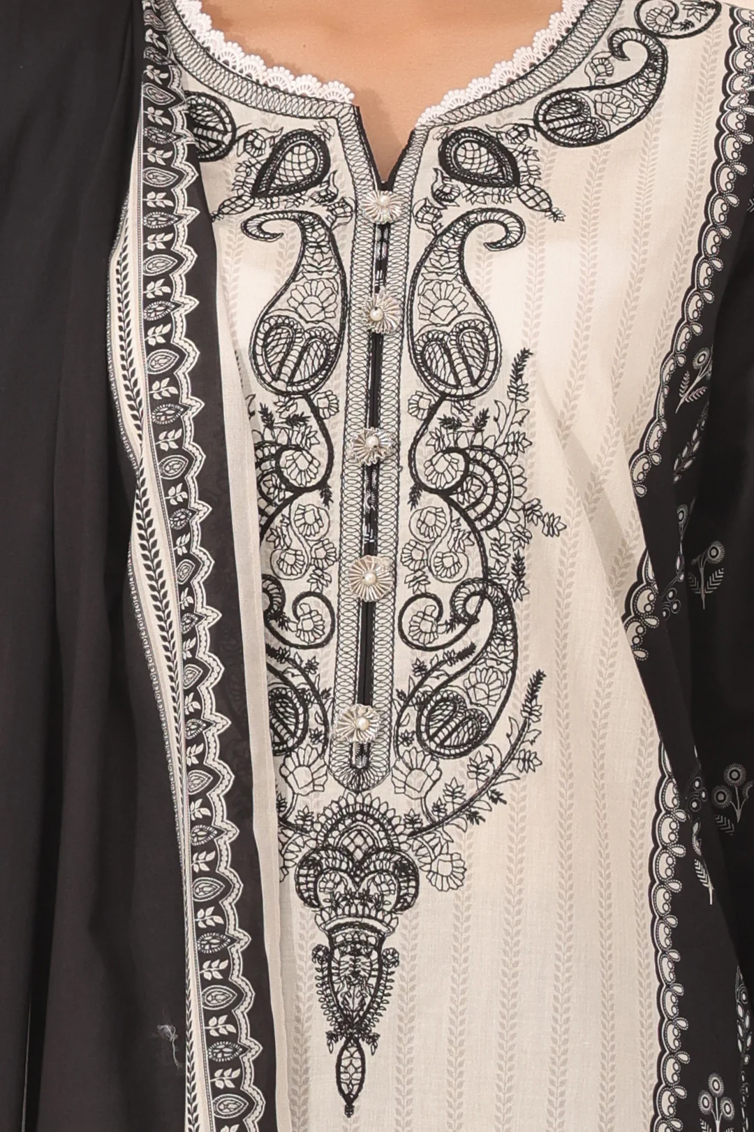 Embroidered Shirt Dupatta - 1499 - Image 3