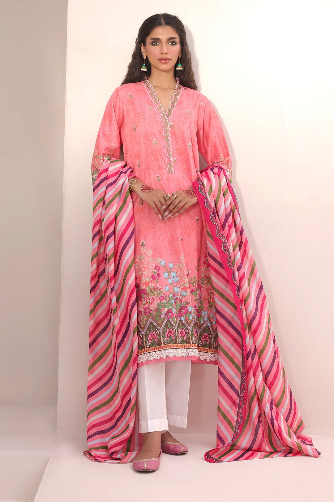 Embroidered Shirt Dupatta - 1658 - Image 2